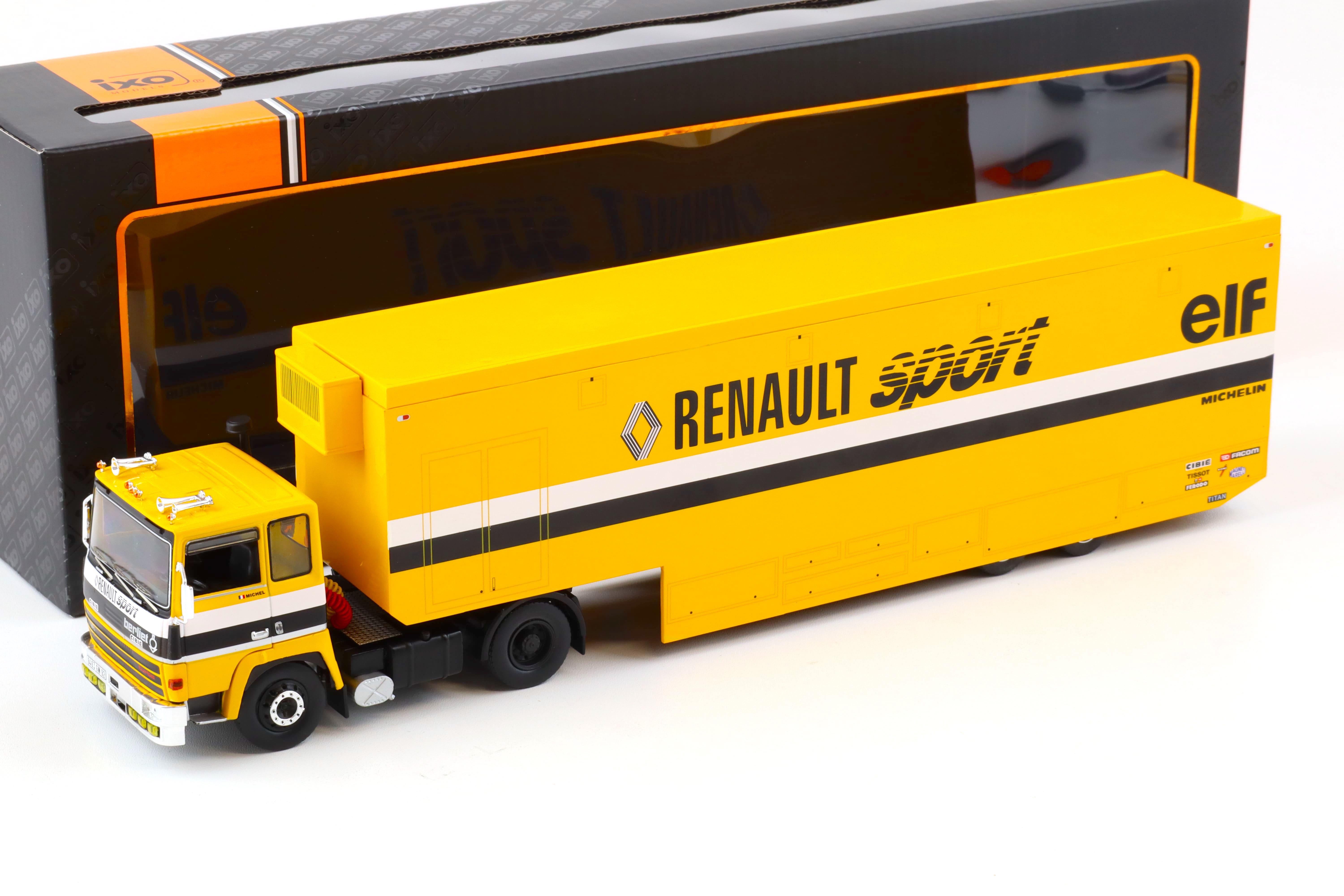1:43 IXO Berliet TR350 Renntransporter Renault Sport Formel 1 F1 yellow