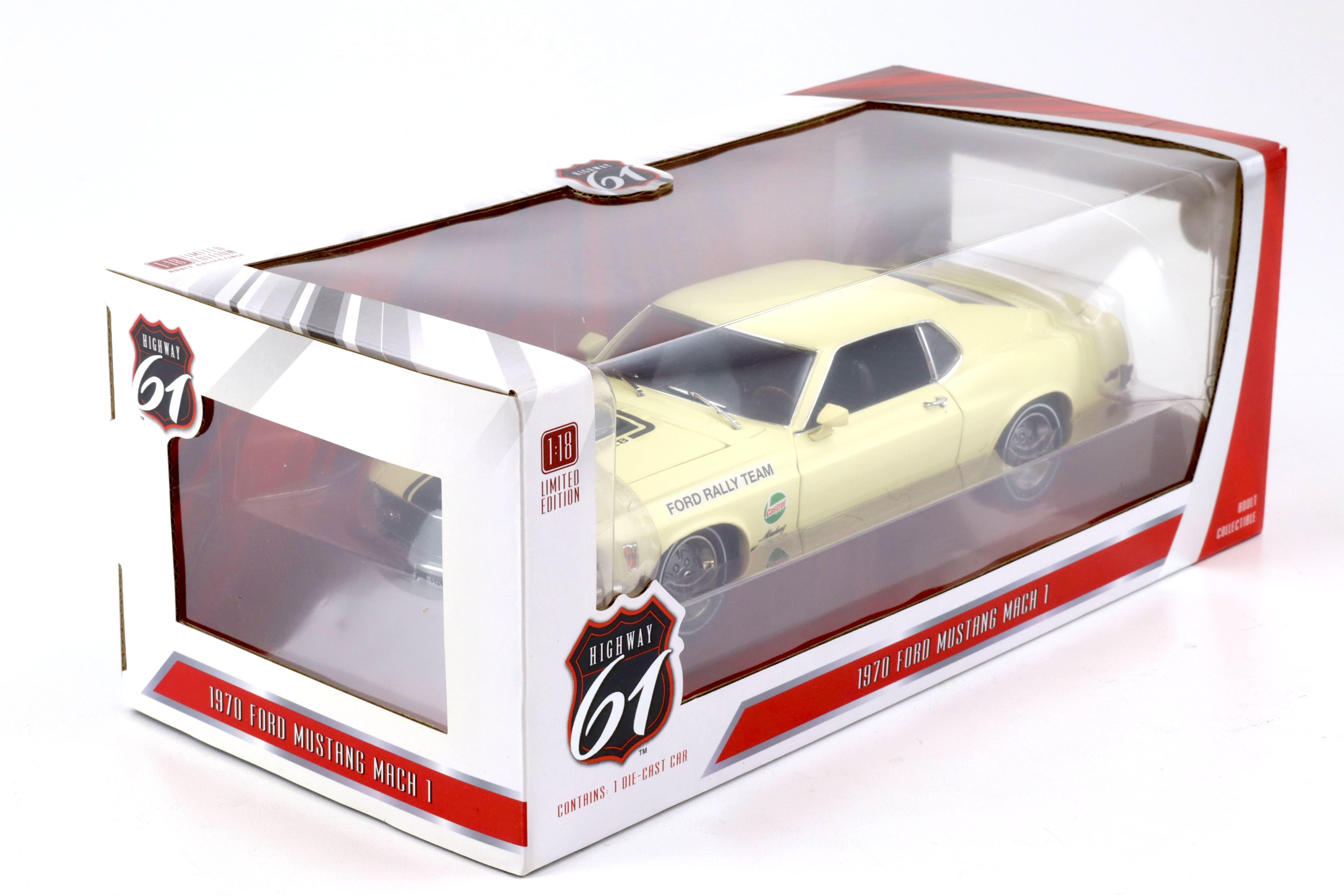 1:18 Highway61 1970 Ford Mustang Mach 1 Competition Team SCCA Ford Rally Team 