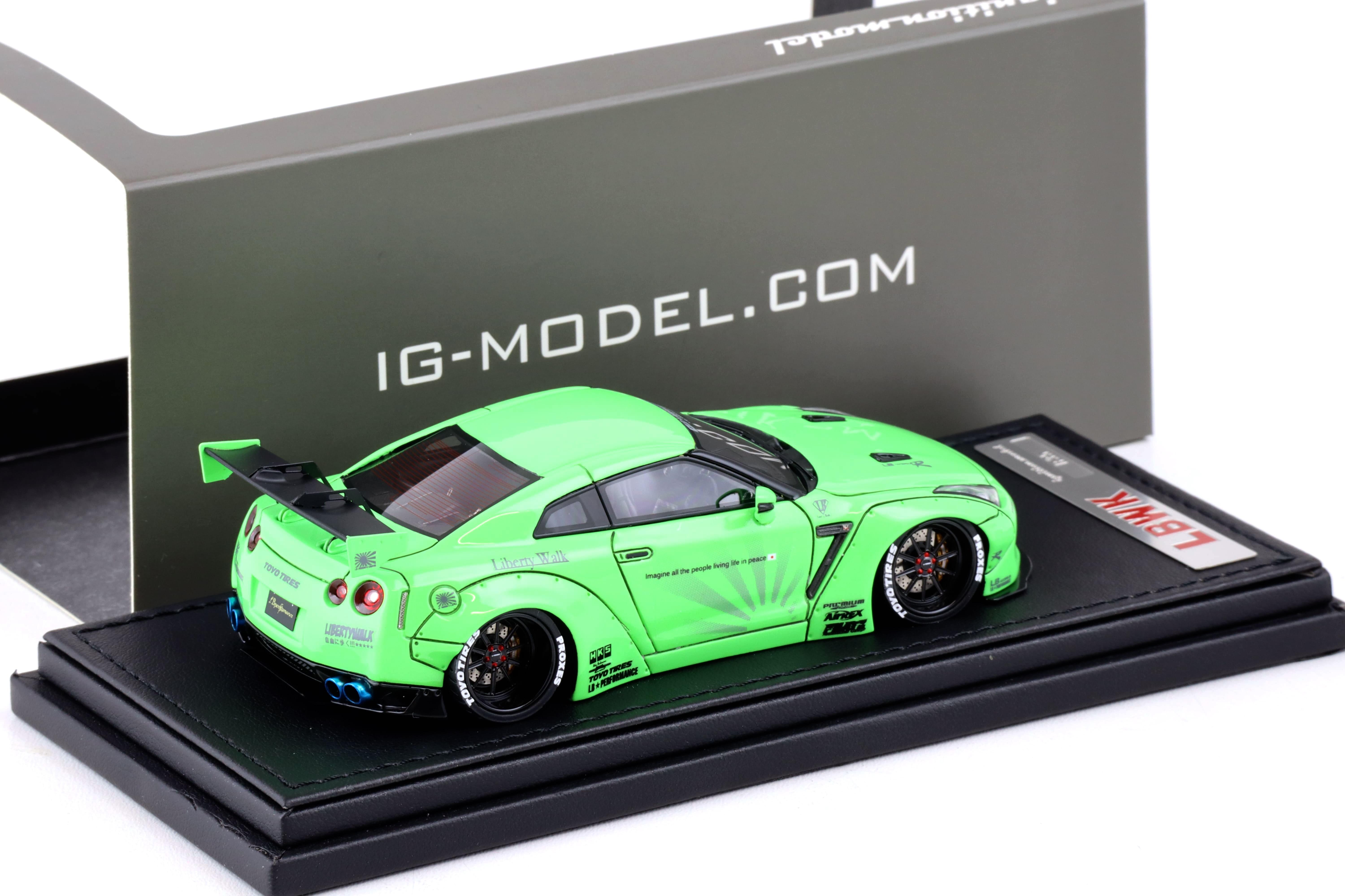 1:43 Ignition Model IG2270 Nissan LB-WORKS GT-R R35 Liberty Walk green metallic