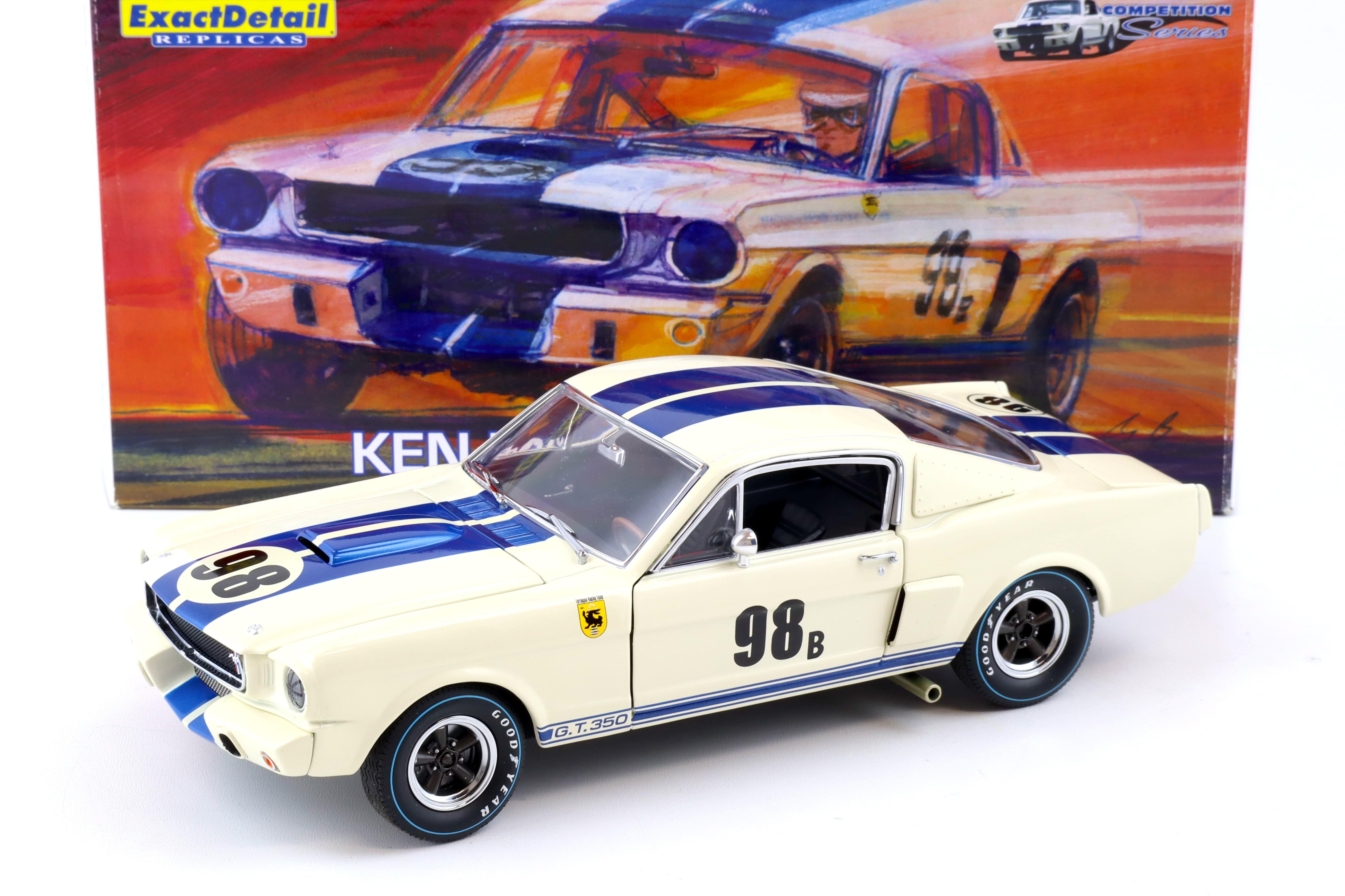 1:18 Exact Detail 1965 Shelby GT 350 R-Model Ken Miles #98B white/ blue stripes