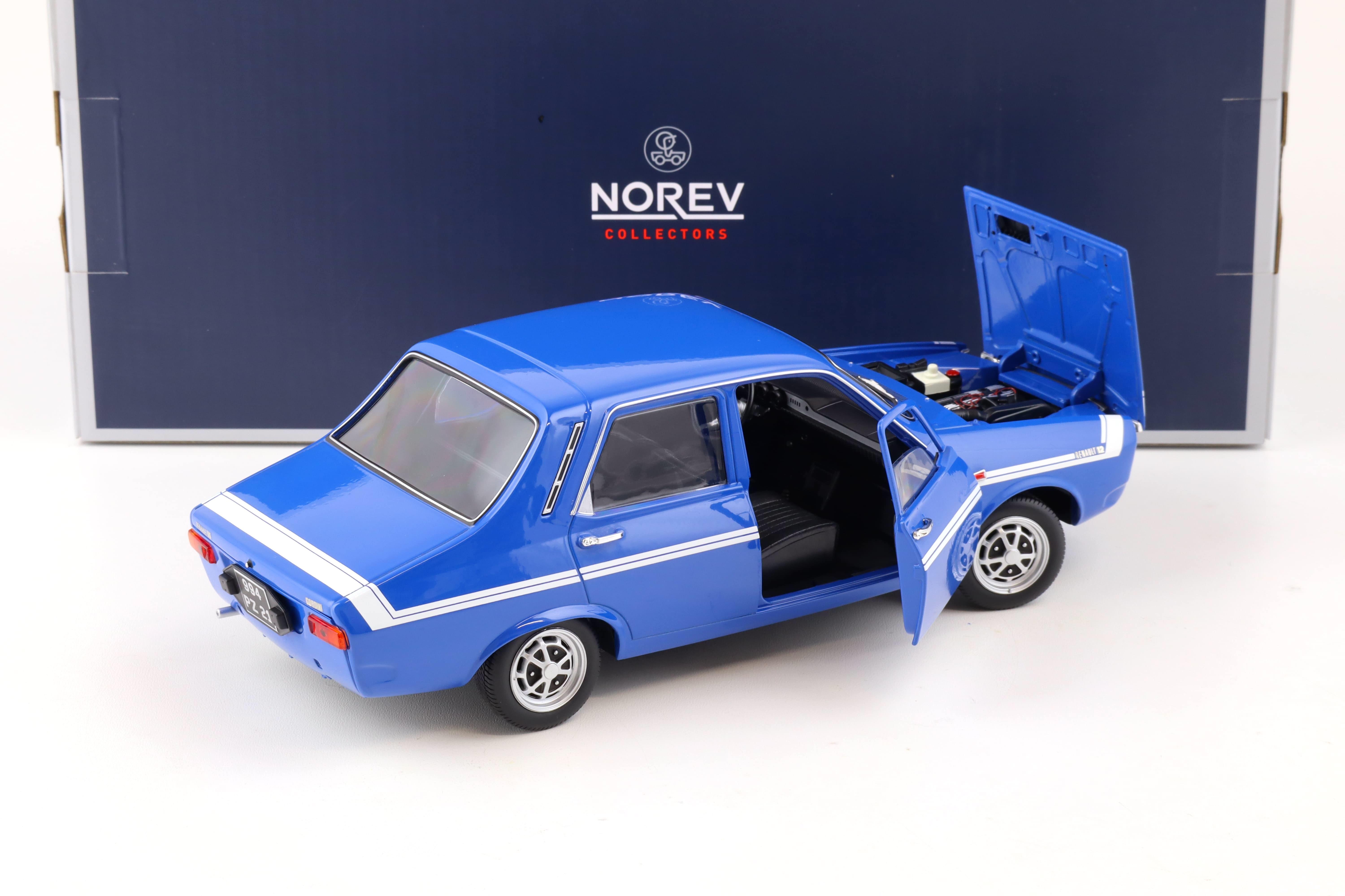 1:18 Norev Renault 12 Gordini without bumpers 1971 blue de France 185248