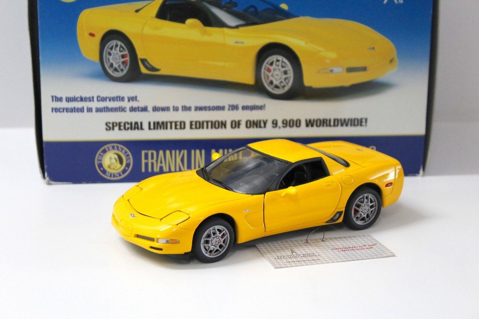 1:24 Franklin Mint Chevrolet Corvette Z06 Coupe yellow 2003 