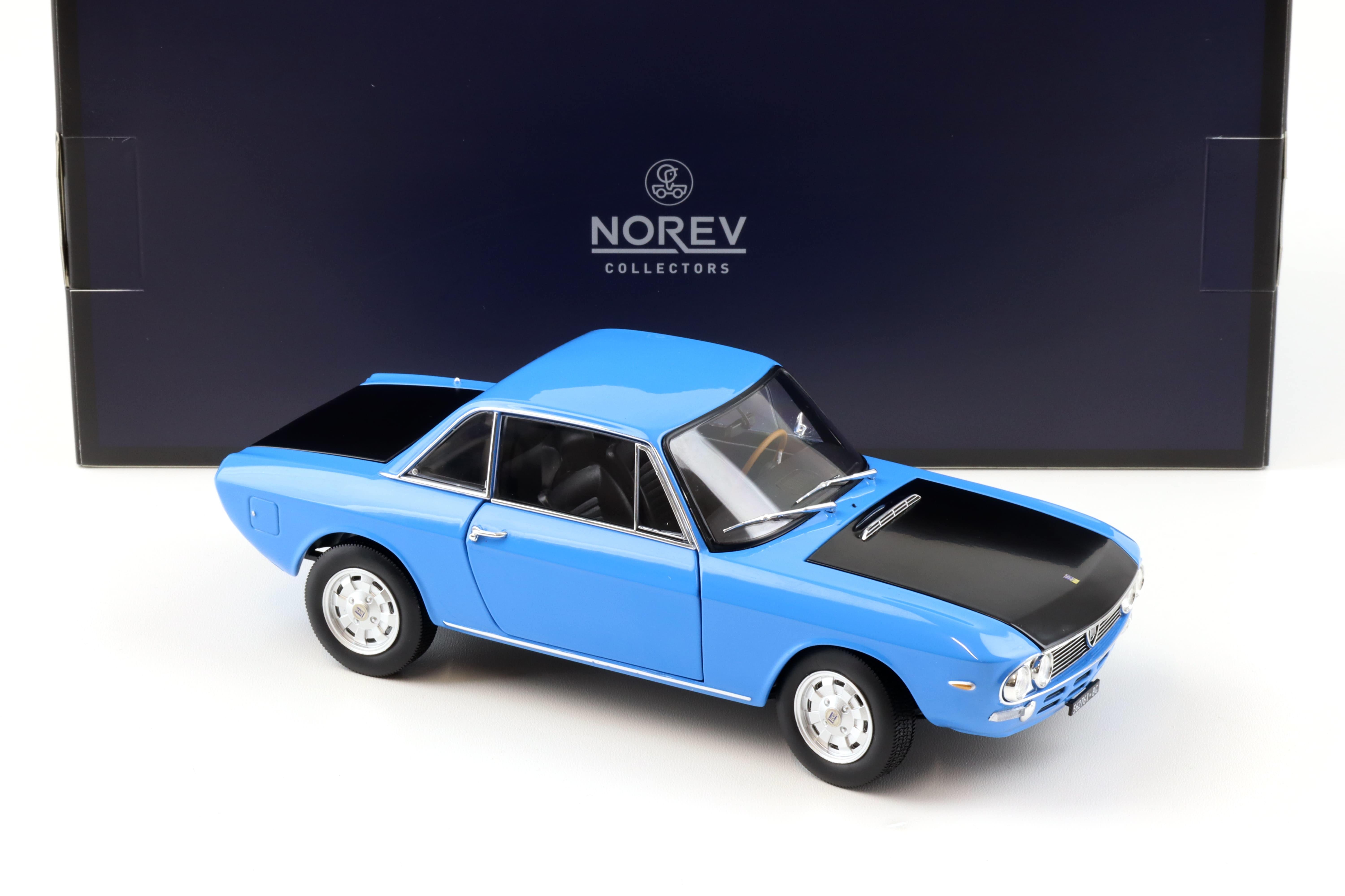 1:18 Norev Lancia Fulvia 1600 HF 1971 middle blue/ black - Limited 200 pcs.