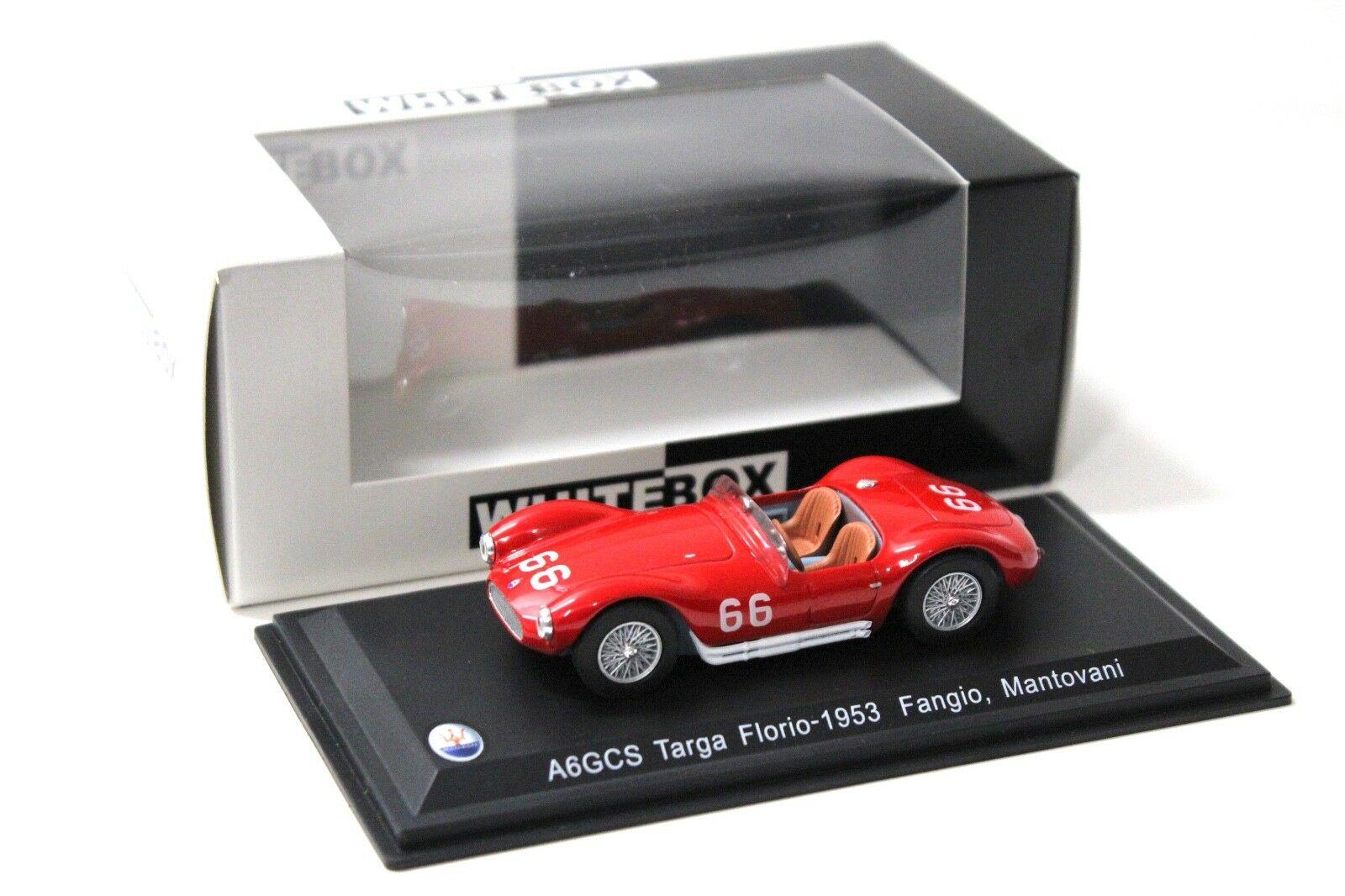 1:43 WhiteBox Maserati A6GCS Targa Florio #66 Fangio red