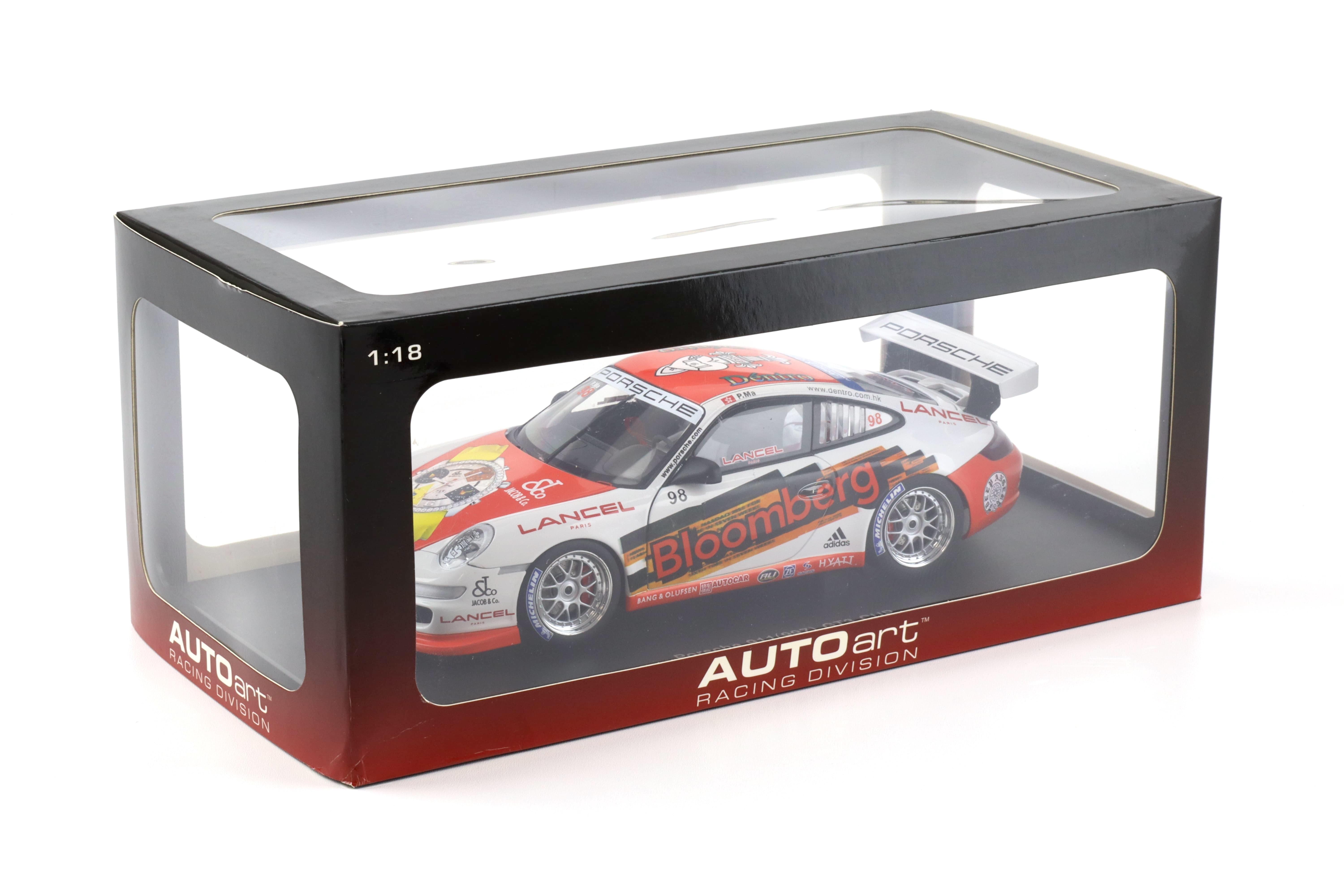 1:18 AUTOart Porsche 911 (997) GT3 CUP 2006 P.MA #98 Bloomberg 80689