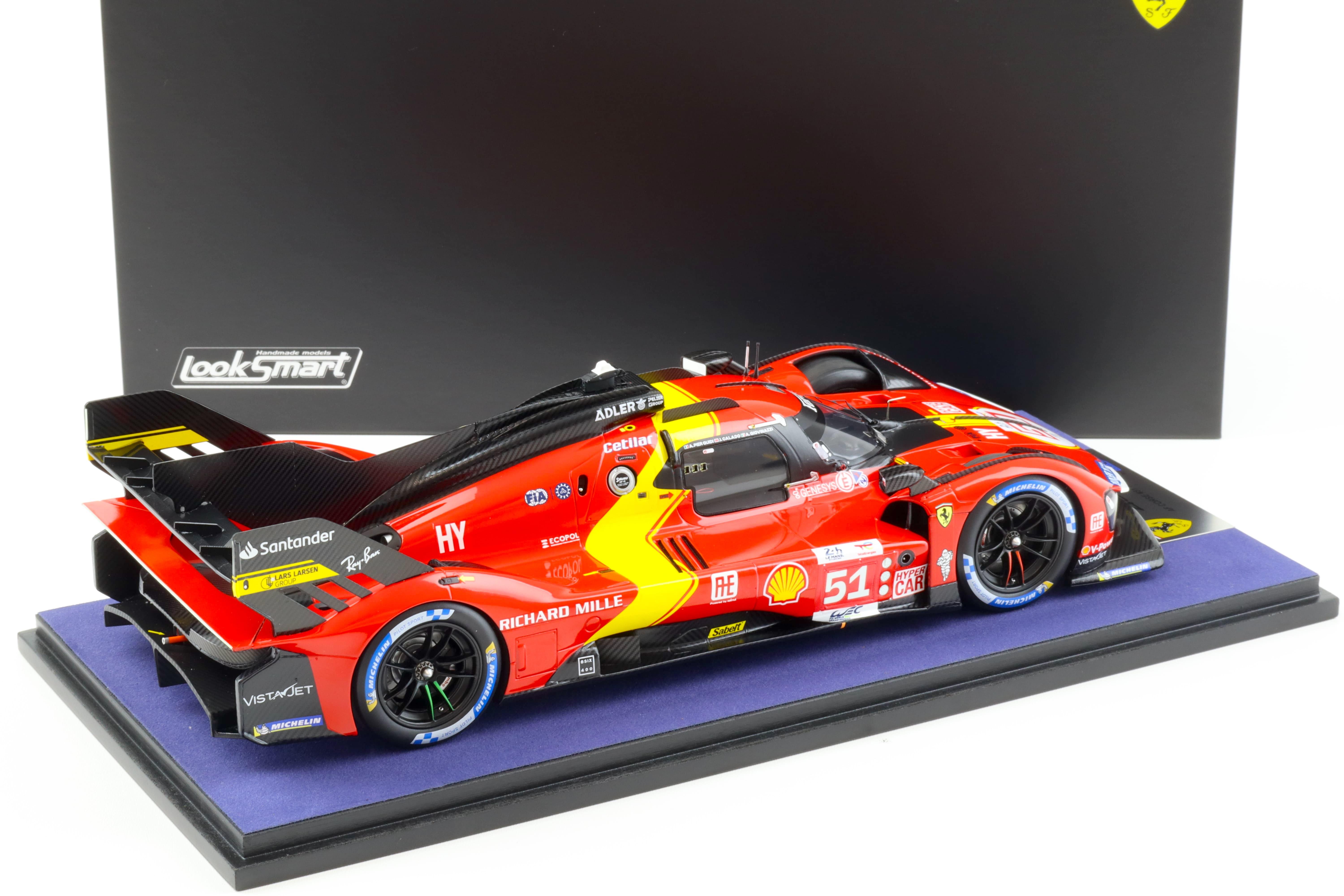 1:18 LookSmart Ferrari 499P #51 AF Corse Winner 24h Le Mans 2023 Guidi/ Calado