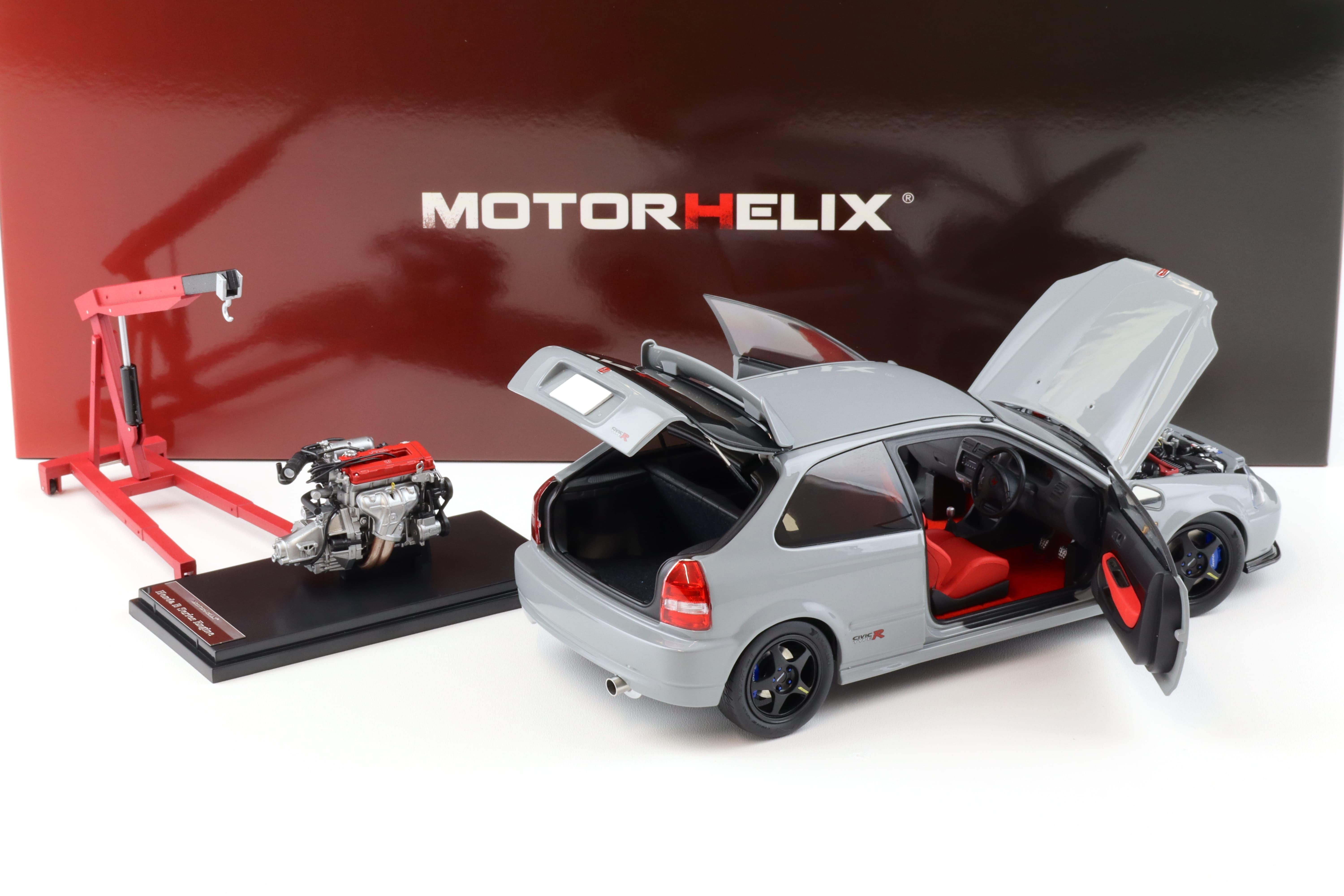 1:18 Motorhelix Honda Civic Type R (EK9) Customized Version Nardo grey + engine M85006