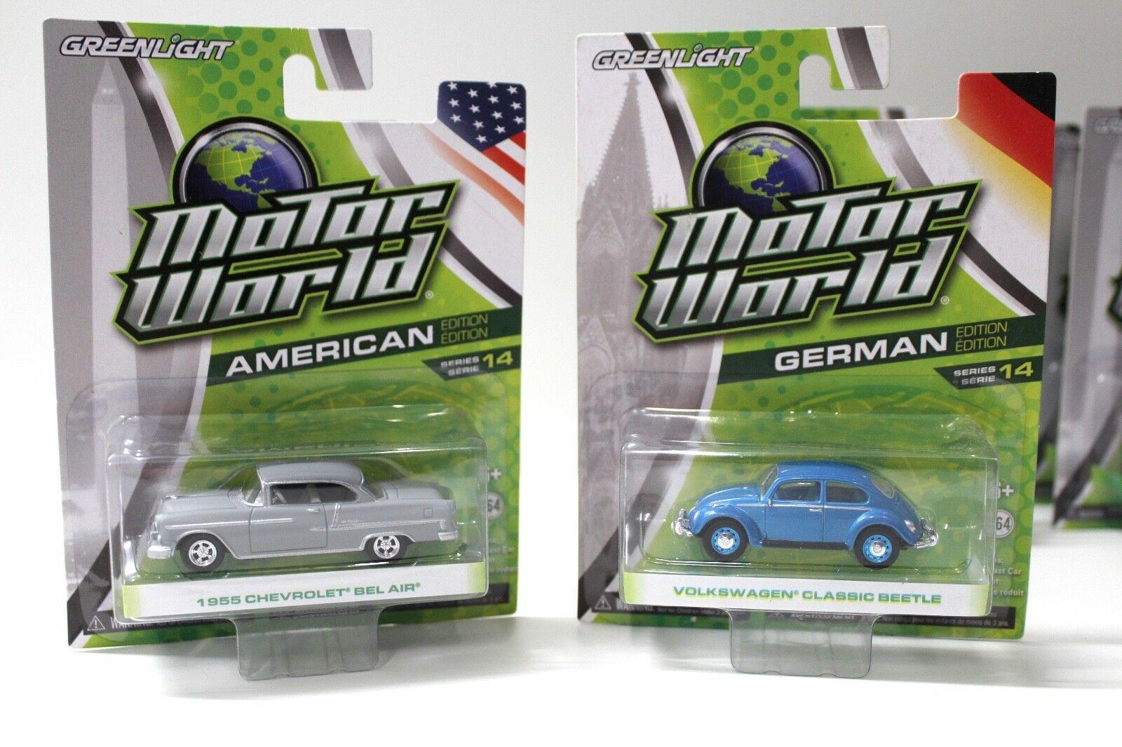 1:64 Greenlight Motor World *Series 14* VW, Ford - 6 pcs SET