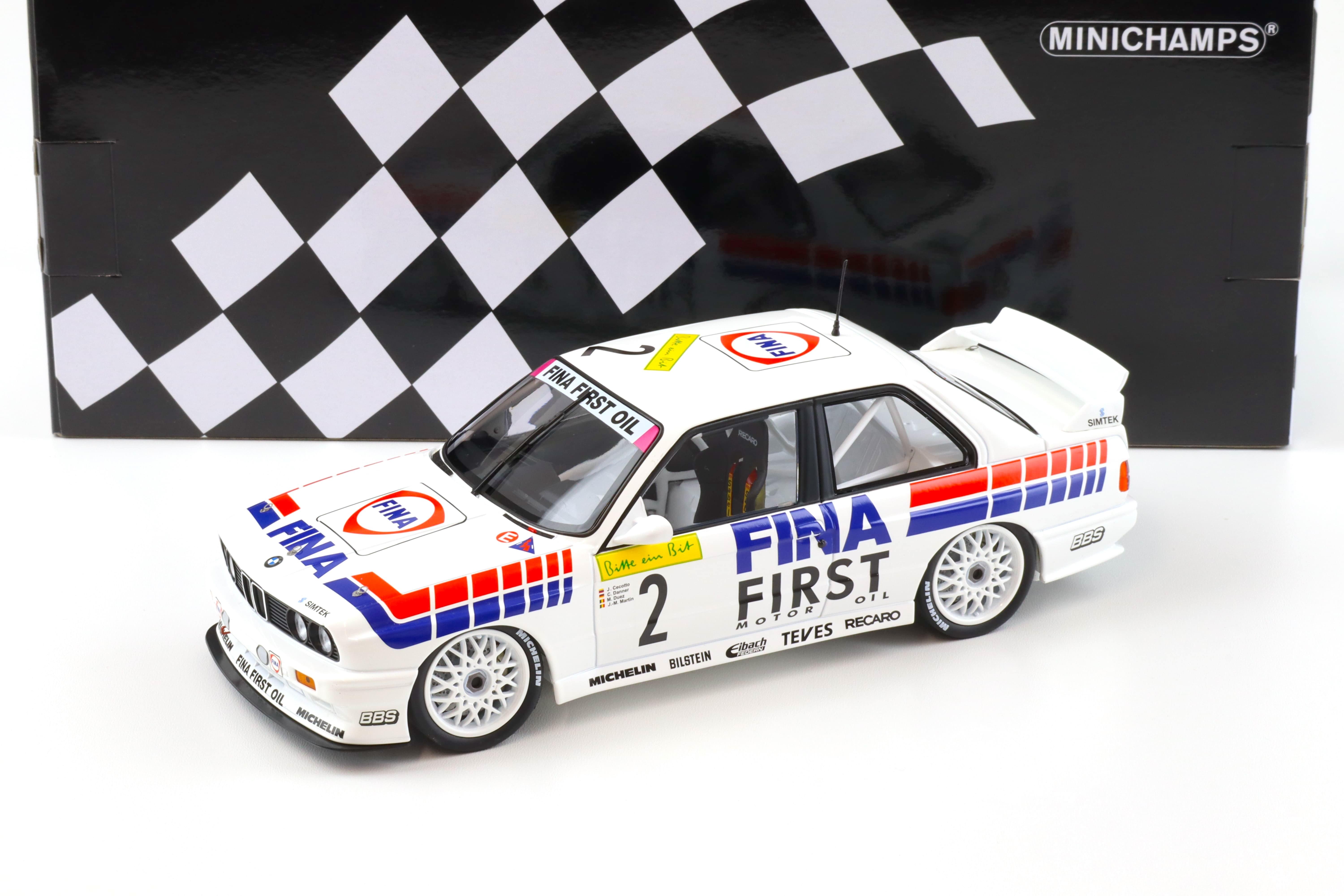 1:18 Minichamps BMW M3 E30 Fina Motorsport Winners 24h Nürburgring 1992 Cecotto/Danner