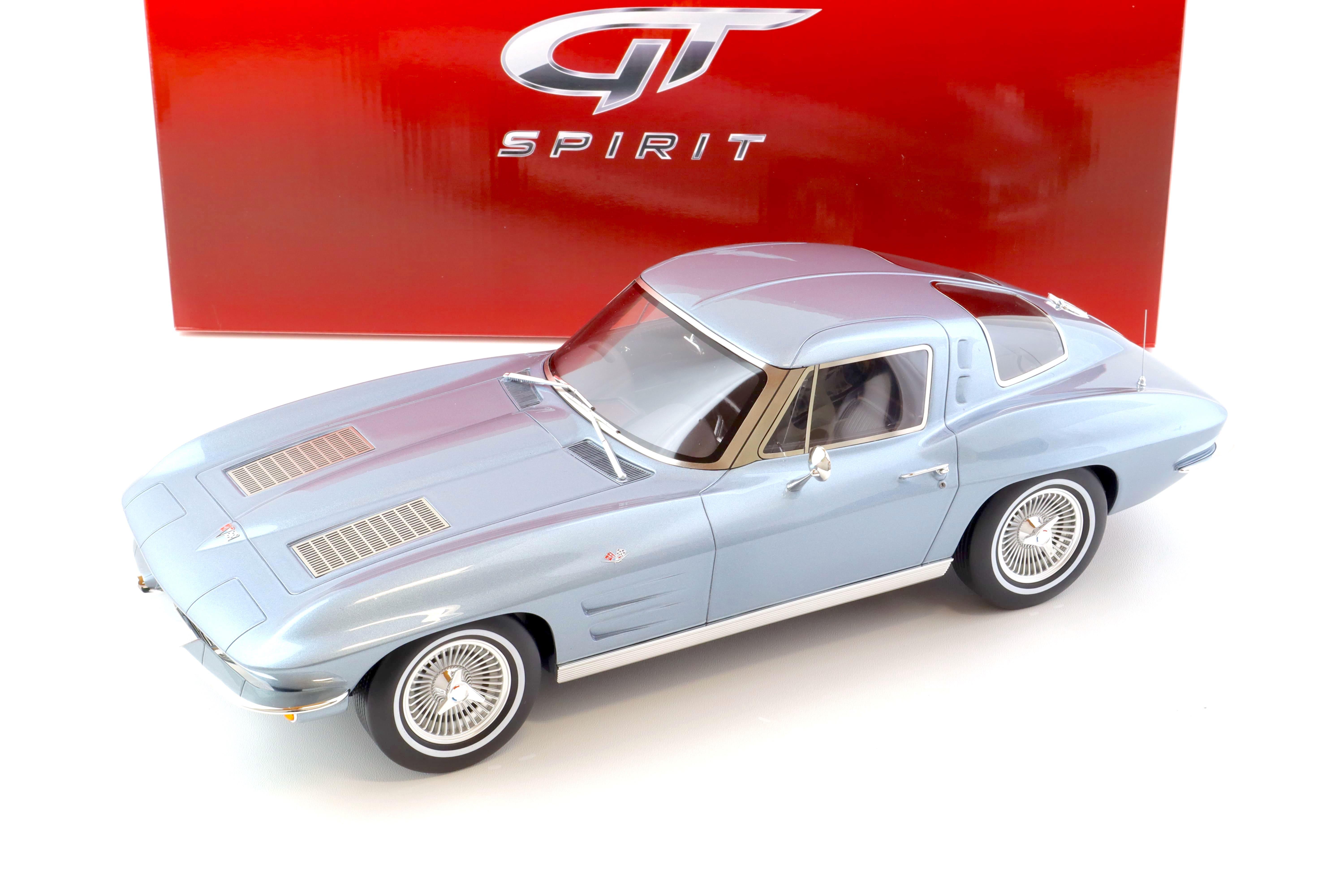 1:12 GT Spirit GT183 Chevrolet Corvette C2 Stingray silver-blue metallic