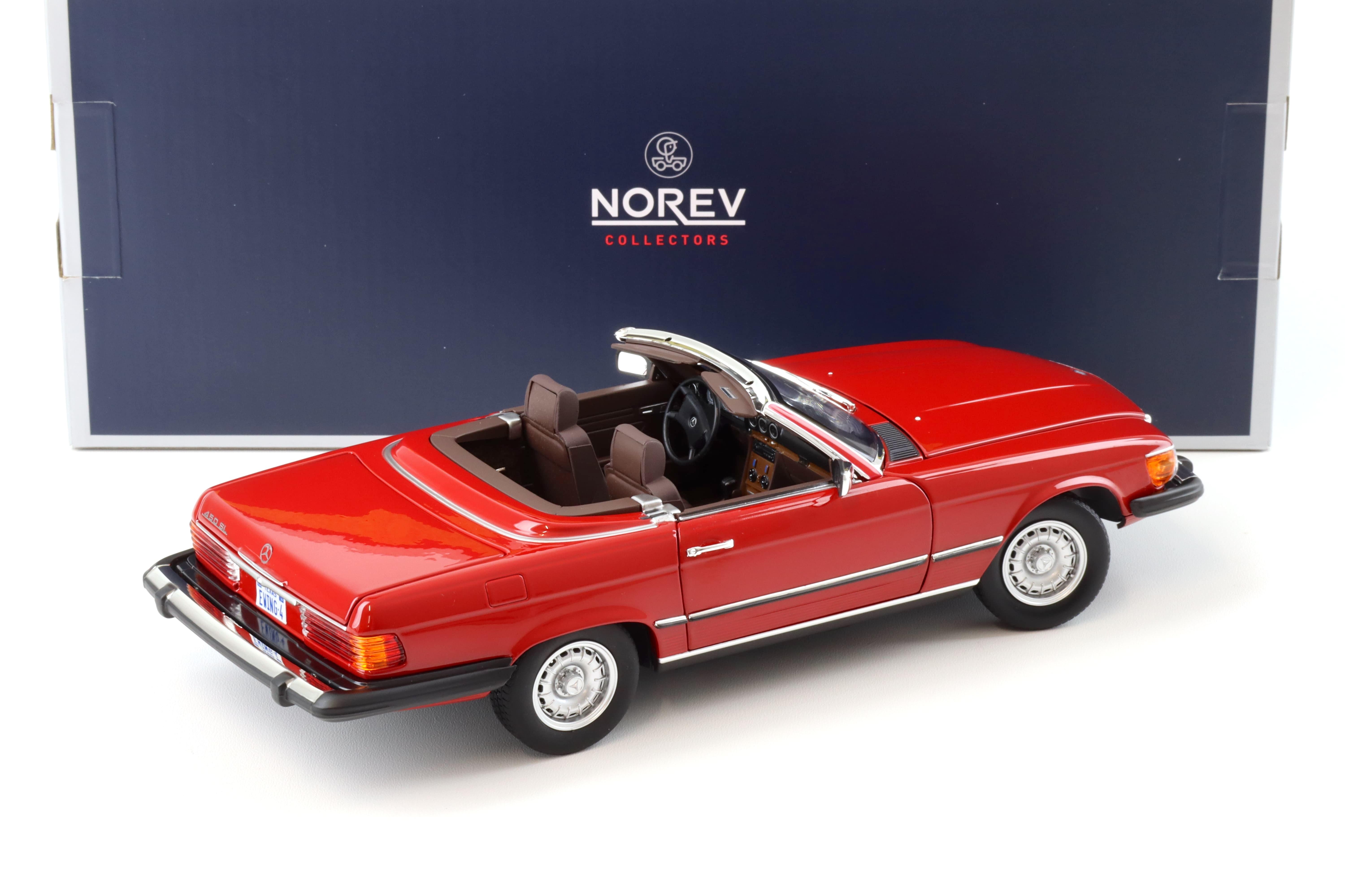 1:18 Norev Mercedes 450SL R107 Cabriolet US Version DALLAS red 