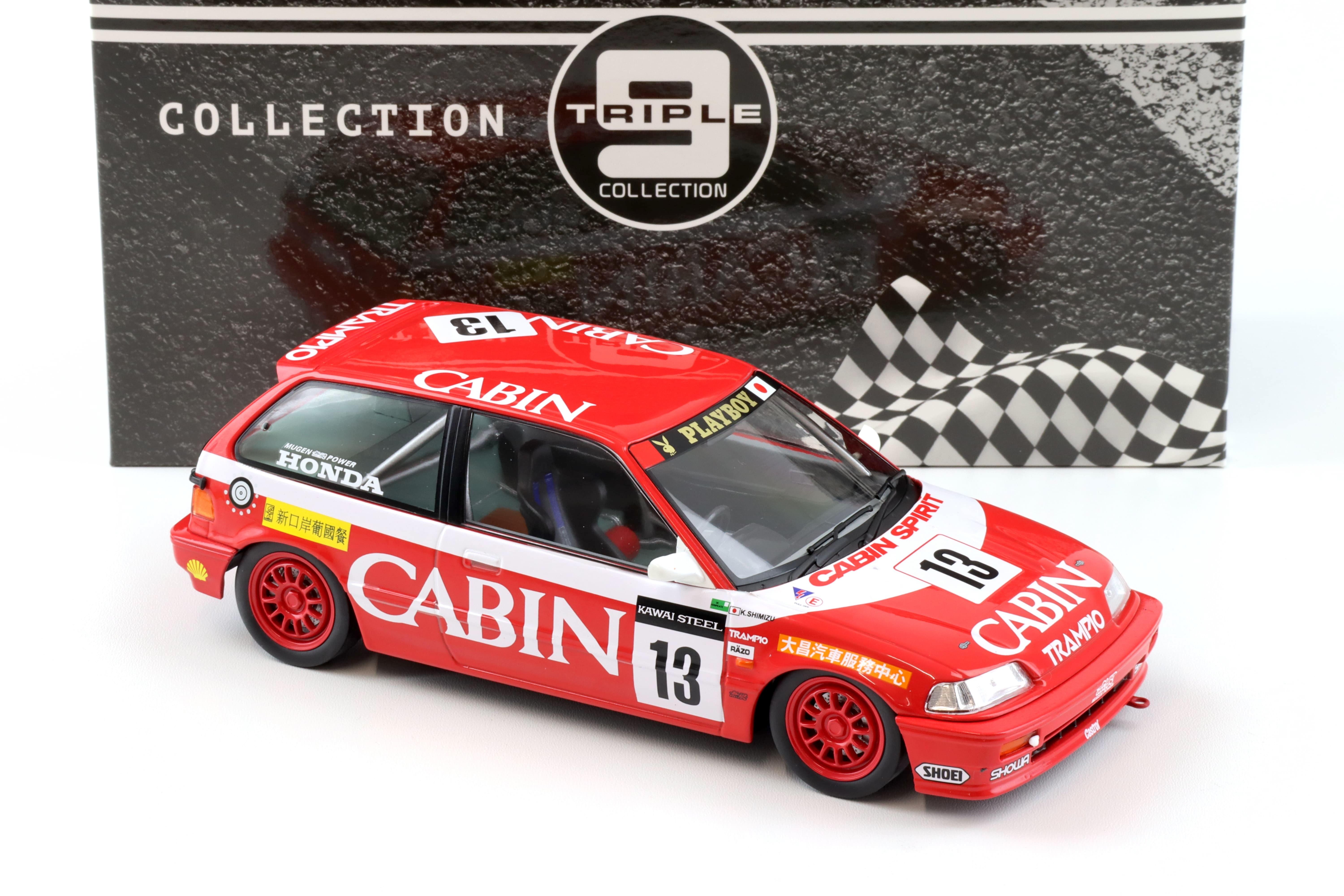 1:18 Triple9 Honda Civic EF3 #13 Team CABIN Macau GP 1988 red T9-1800107