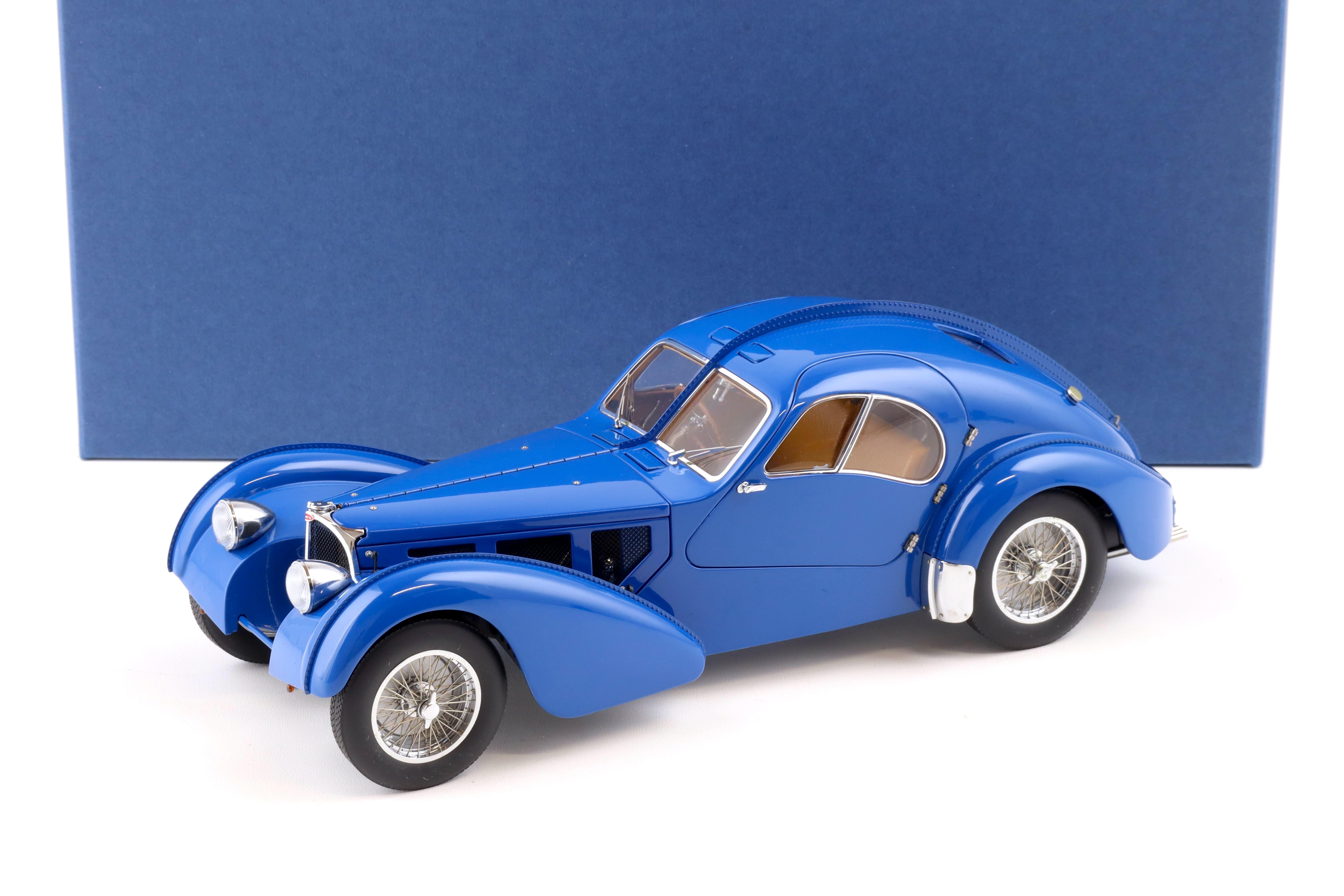 1:18 AUTOart Bugatti 57S Atlantic 1938 blue/ with metal wire spoke wheels 70943