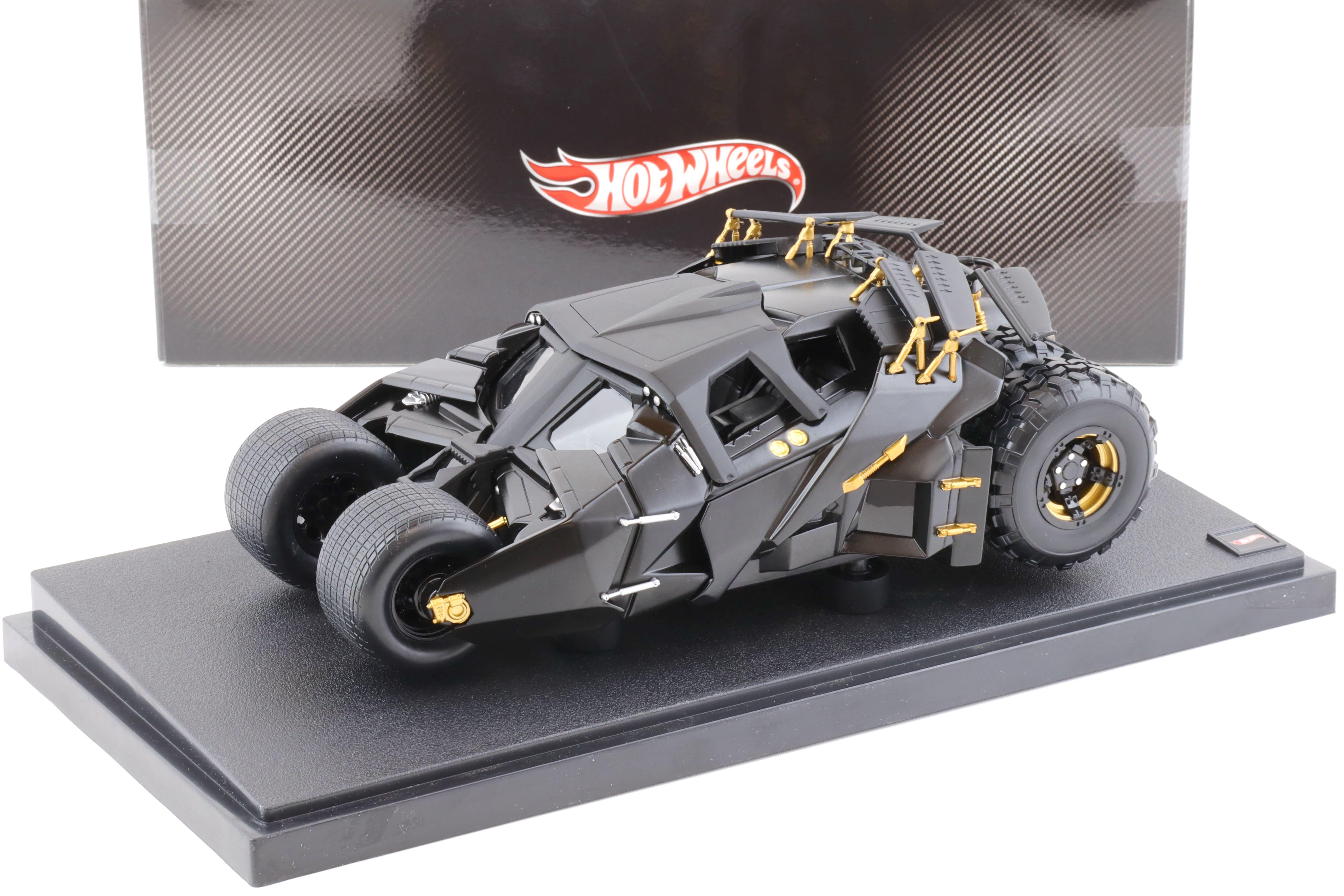 1:18 Hot Wheels BATMAN The Dark Knight Trilogy Batmobile Tumber black