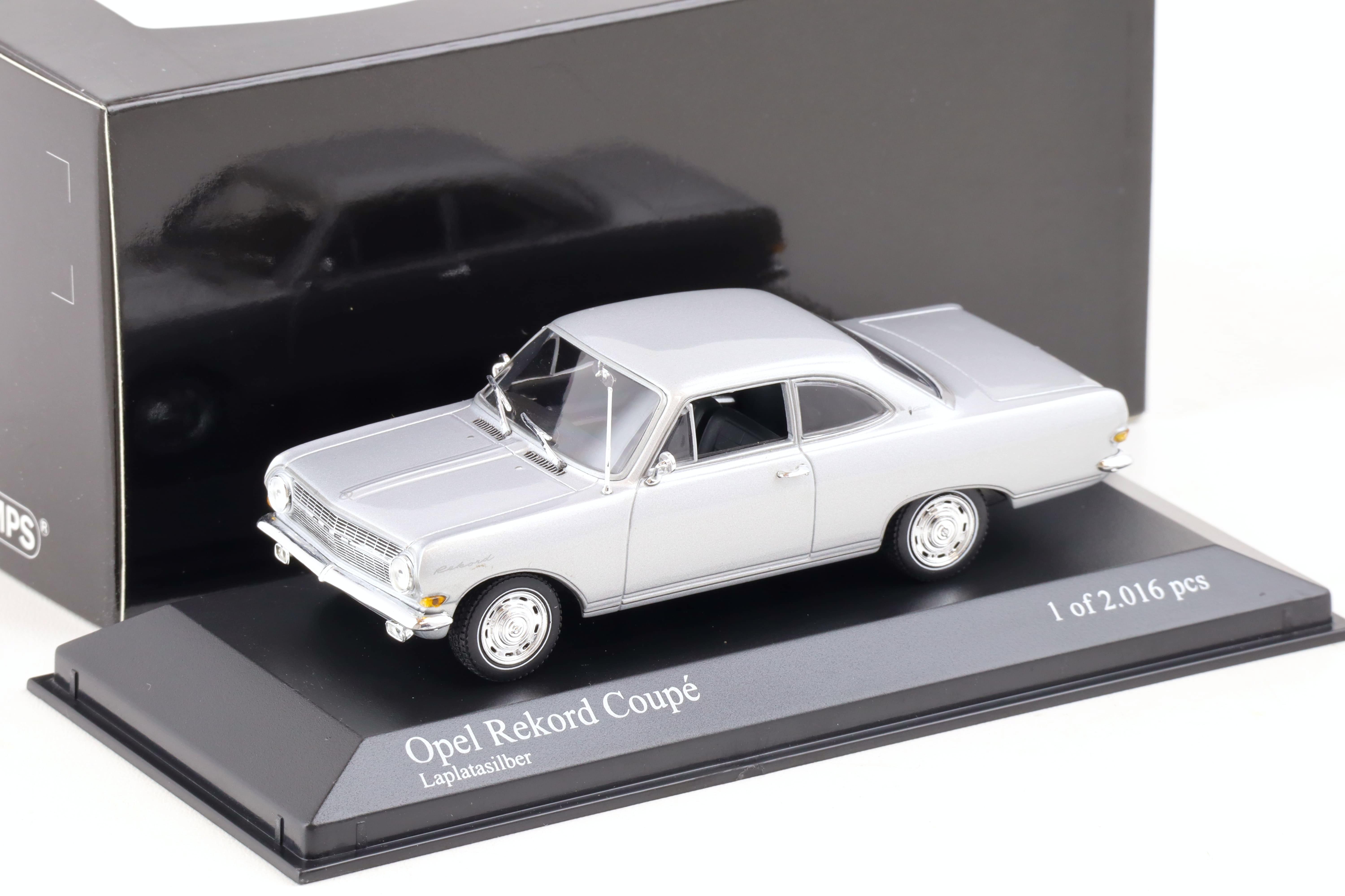 1:43 Minichamps Opel Rekord A Coupe 1963 Laplata silver