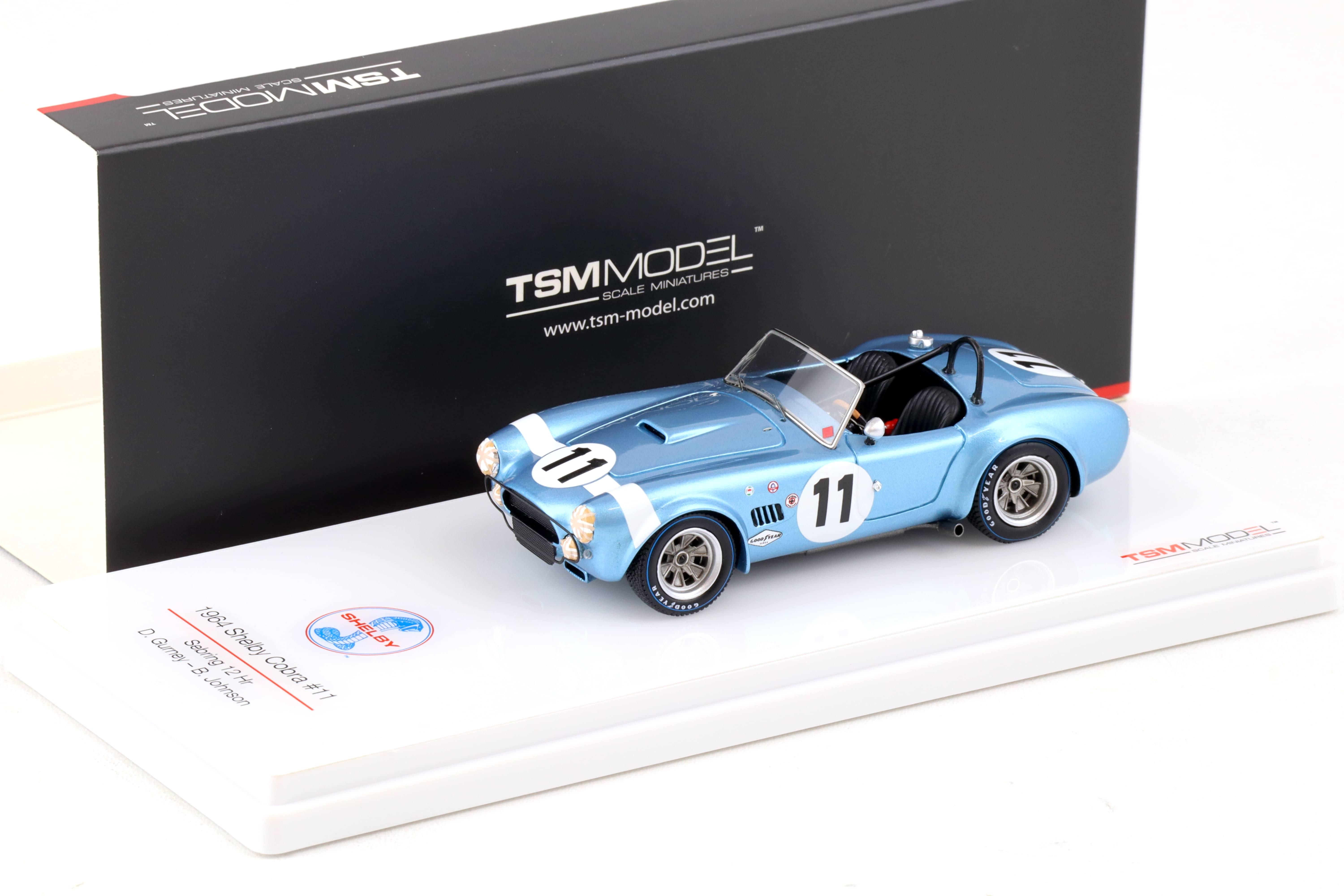 1:43 TSM Model 1964 Shelby Cobra #11 Sebring 12h D.Gurney/ B.Johnson TSM430348