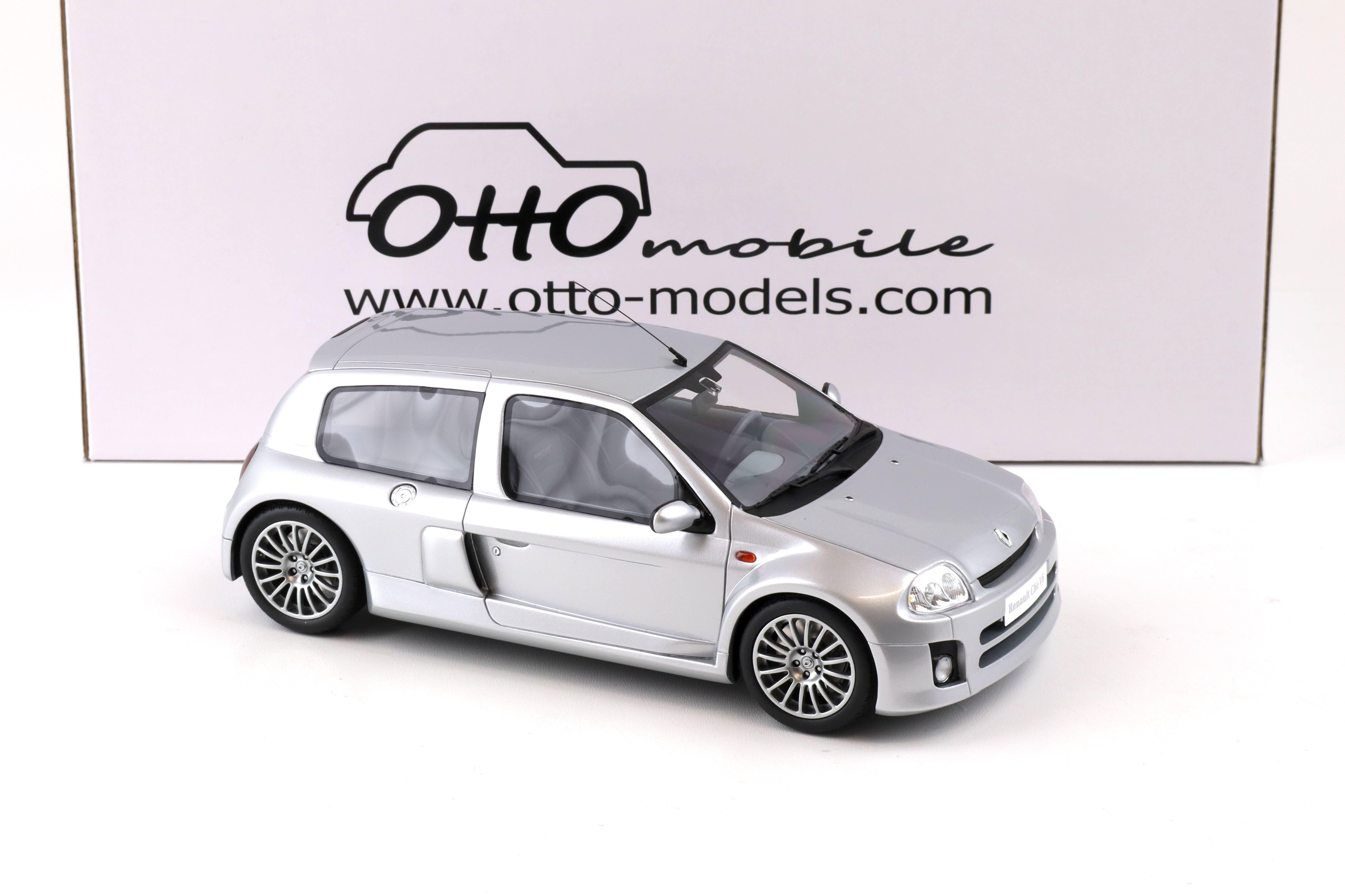 1:18 OTTO mobile OT1034 Renault Clio V6 Phase 1 silver 2001