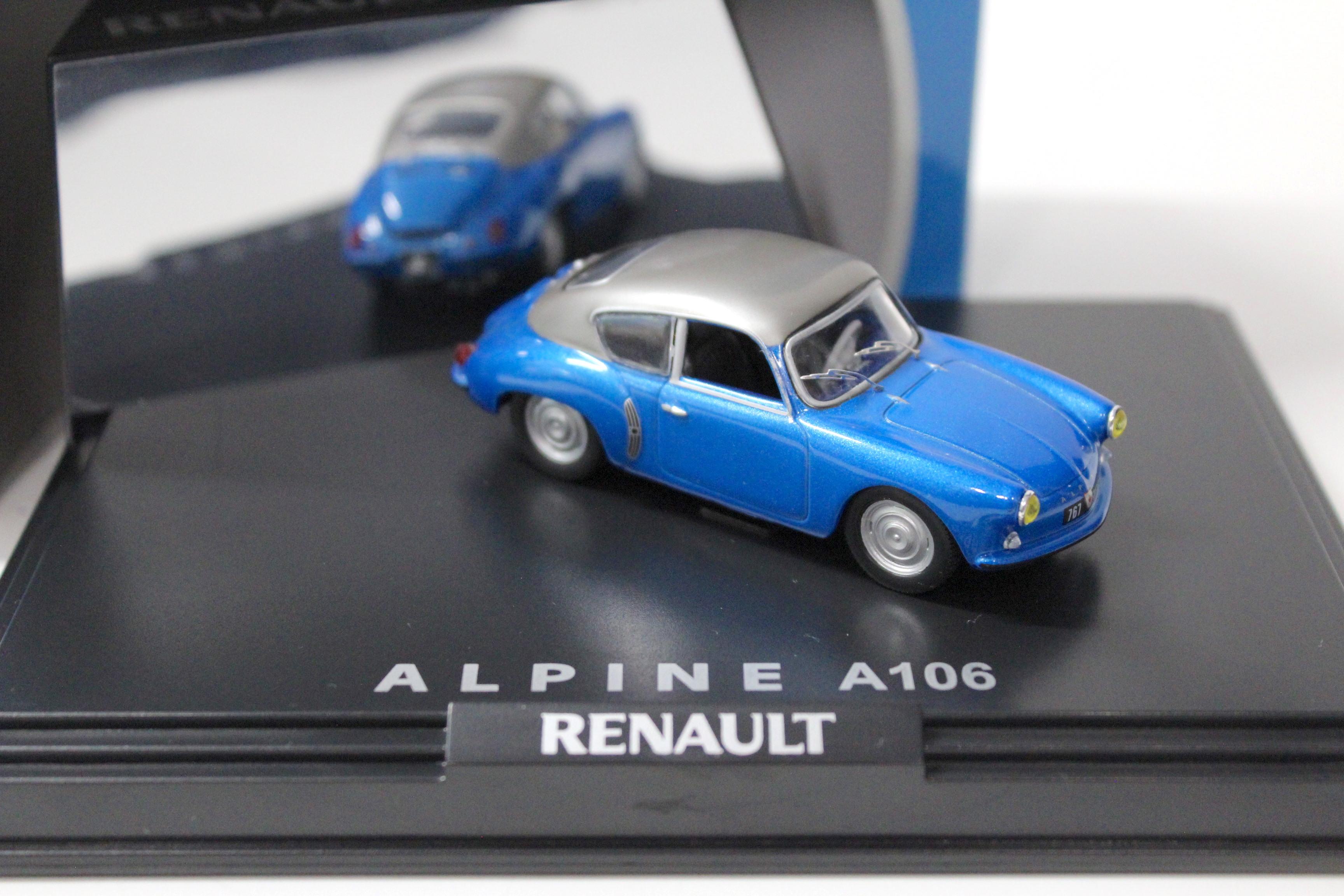 1:43 Norev Renault Alpine A106 blue/ silver roof 1955 DEALER VERSION