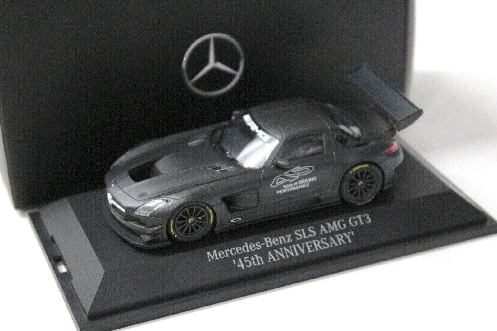 1:43 Minichamps Mercedes SLS AMG GT3 45th Anniversary black DEALER VERSION