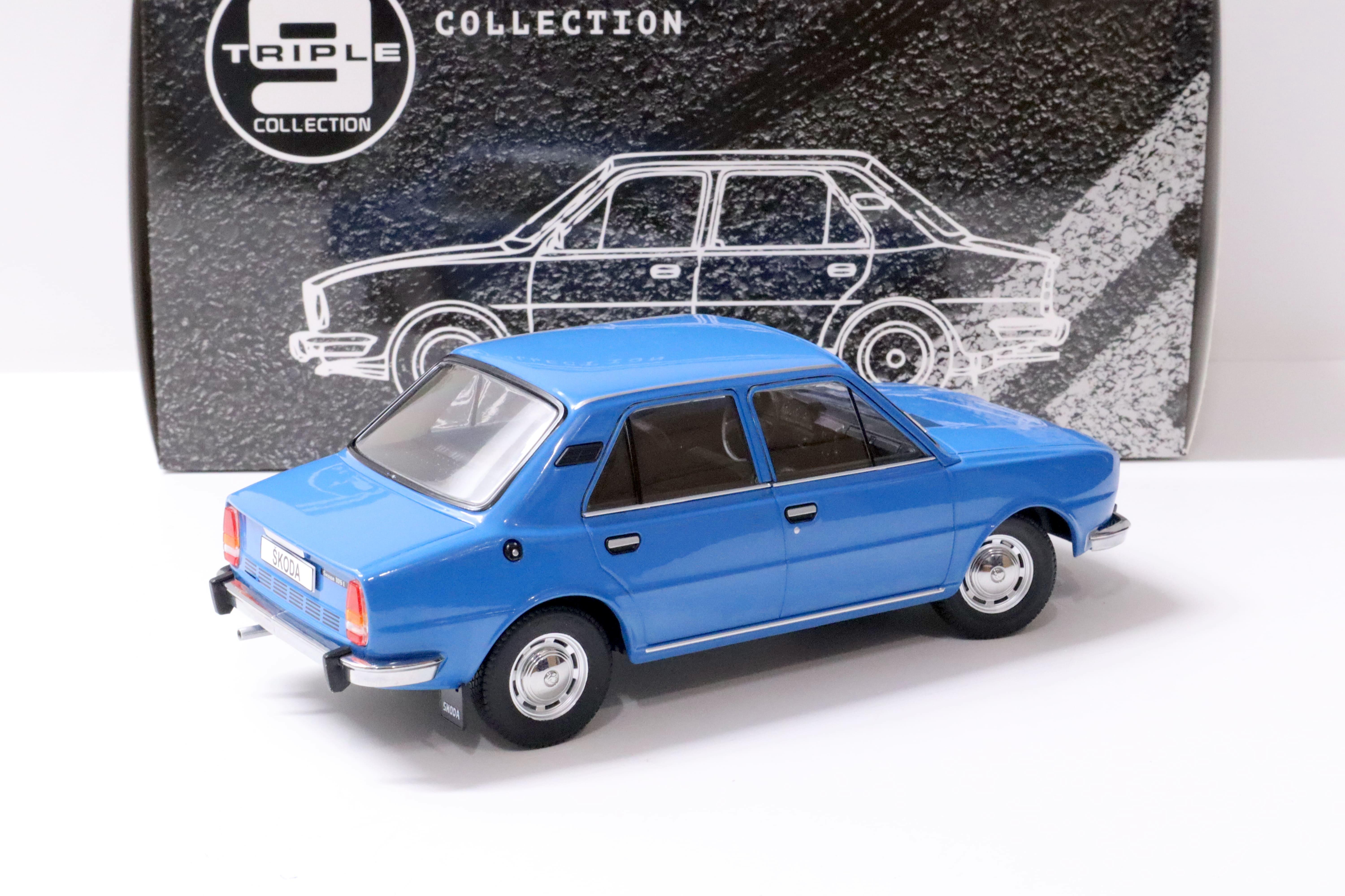 1:18 Triple9 1976 Skoda 105L Sedan blue Die-Cast