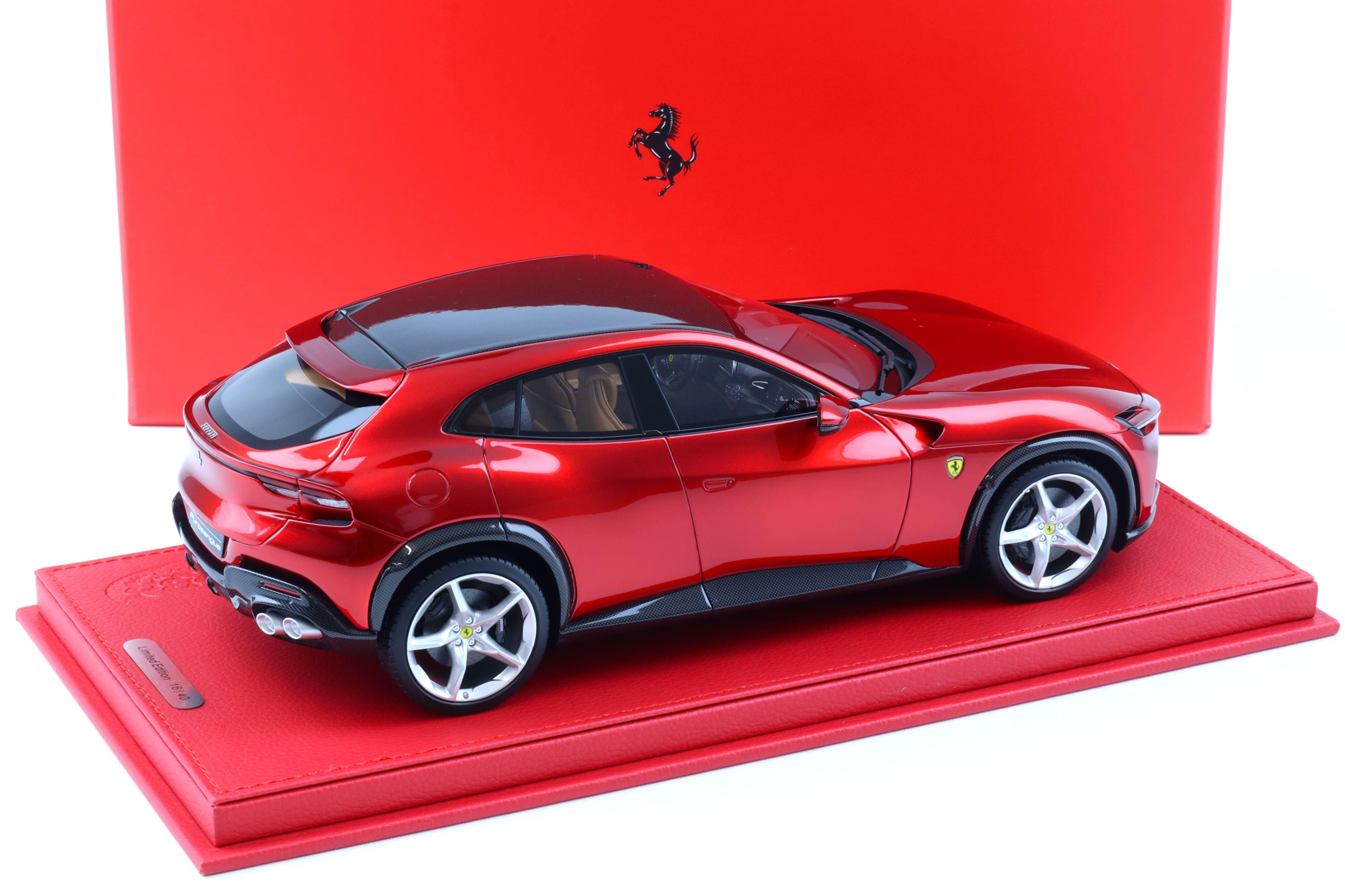 1:18 BBR Ferrari Purosangue Rosso Portofino red/ Carbon - Limited 40 pcs.