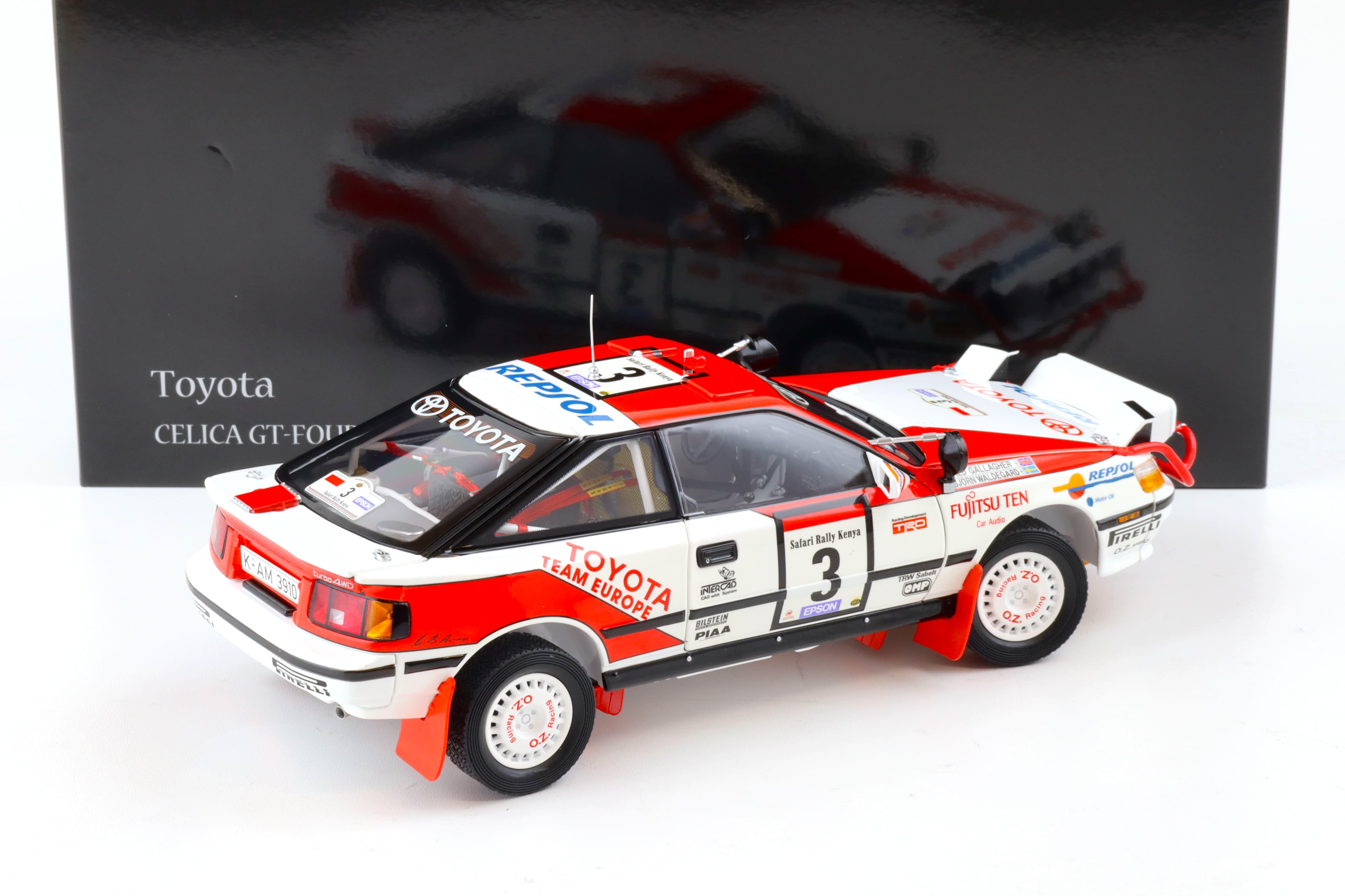 1:18 Kyosho Toyota Celica GT-FOUR 1990 Safari Rallye #3 Waldegard/ Gallagher