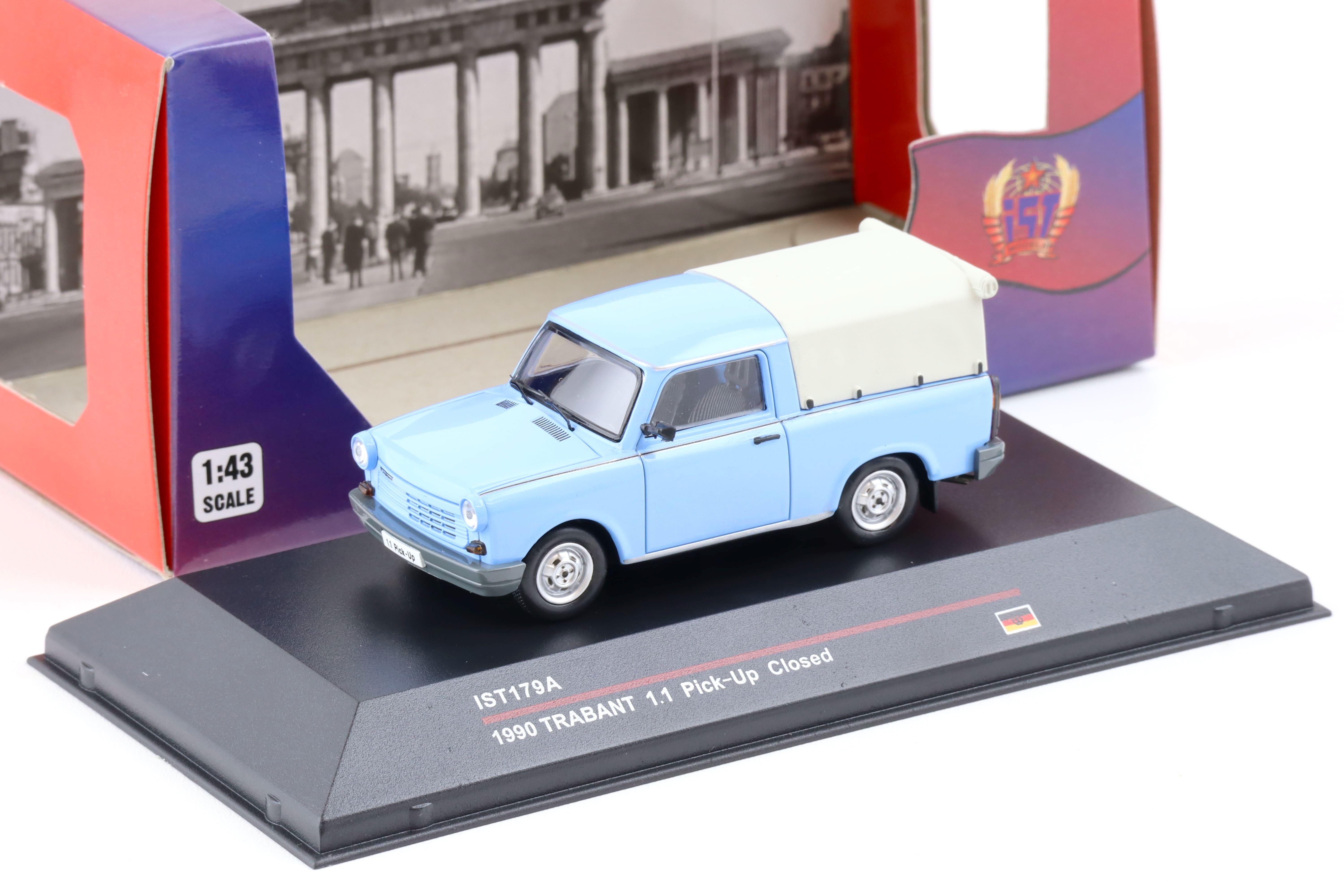 1:43 IST Models Trabant 1.1 Pick-Up closed 1990 blue