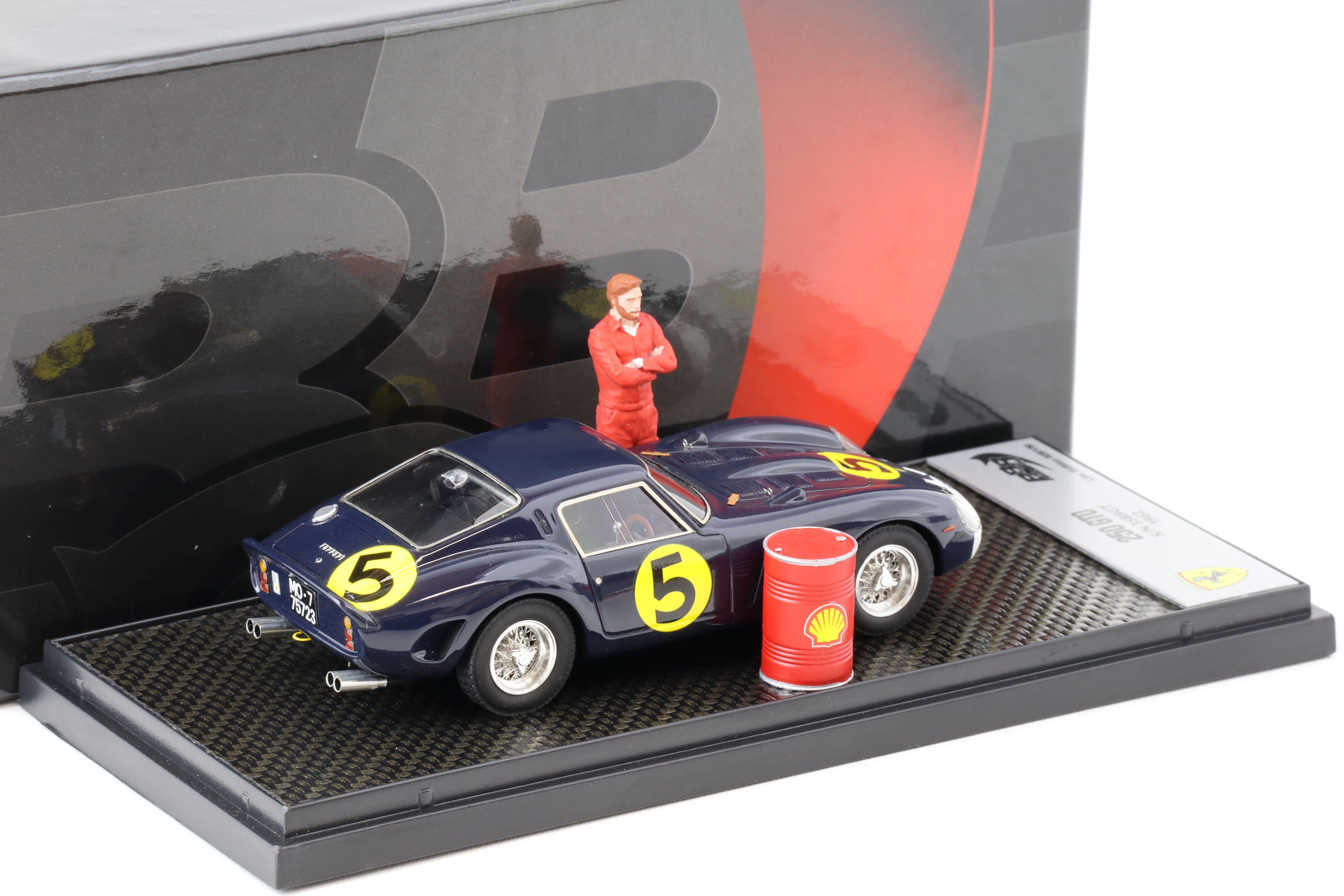 1:43 BBR Ferrari 250 GTO 1962 S/N 3589GT #5 dark blue - Limited 130 pcs.