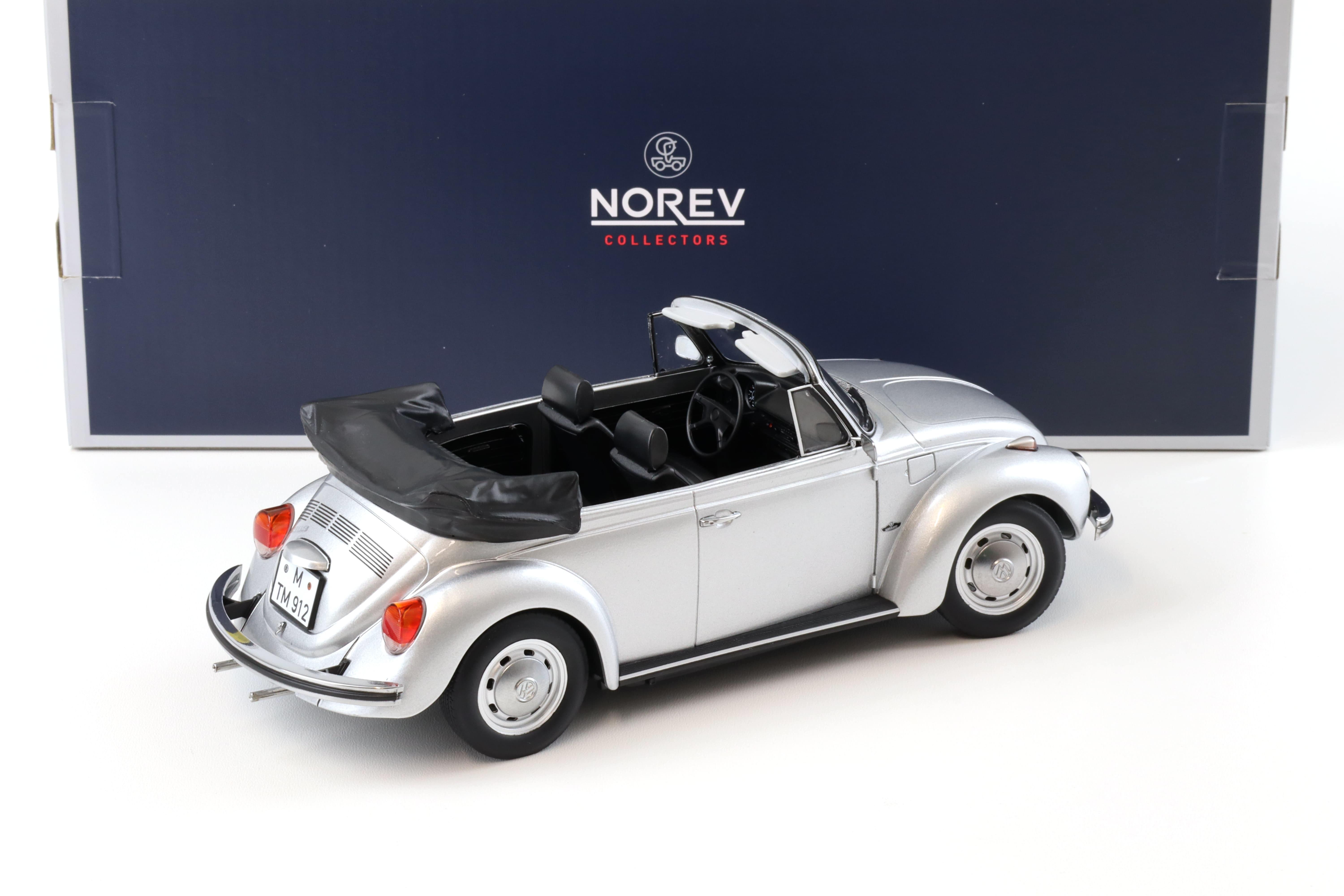 1:18 Norev VW 1303 Käfer Beetle Cabriolet 1973 silver metallic 