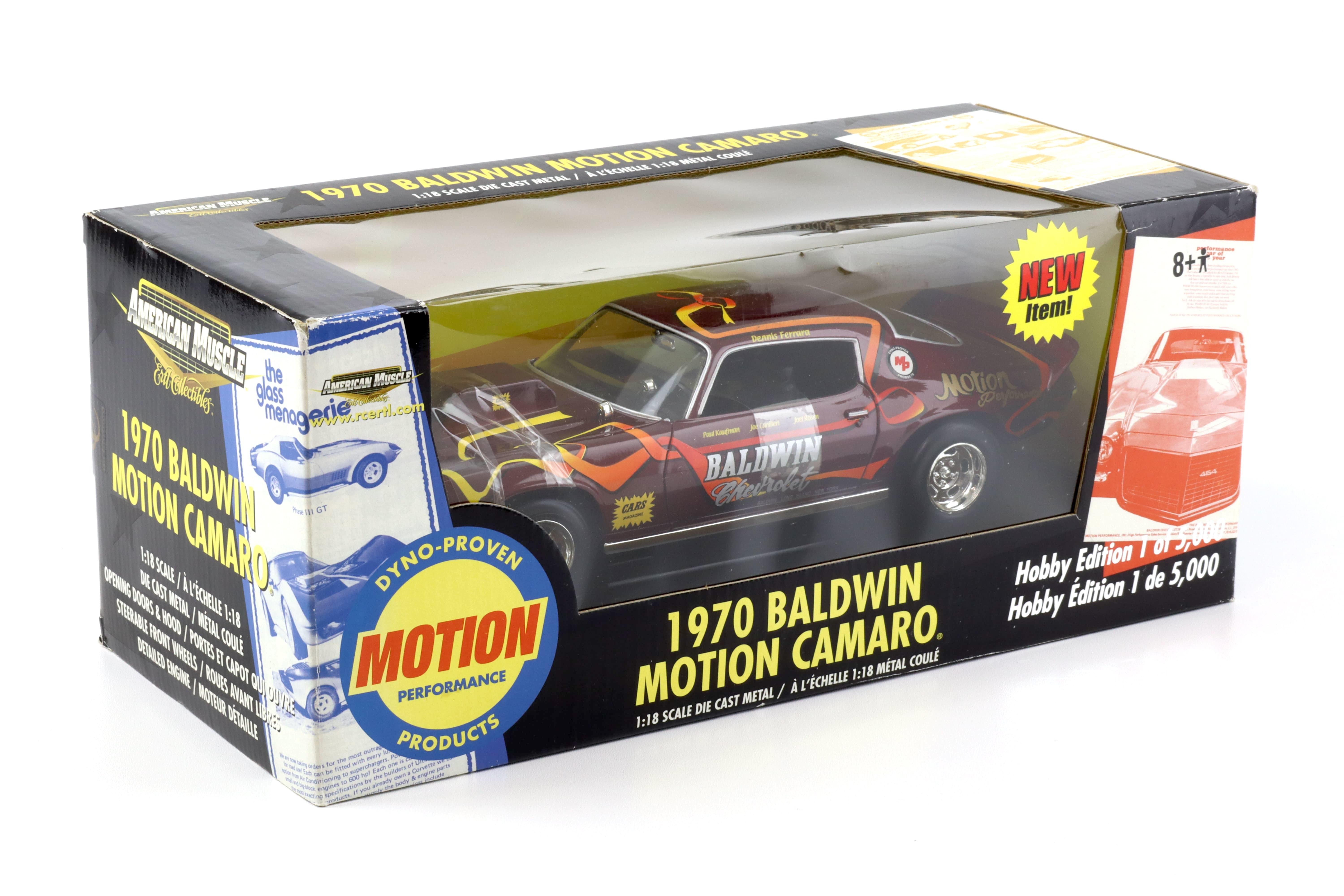 1:18 ERTL 1970 Chevrolet Baldwin Motion Camaro dark red 33379