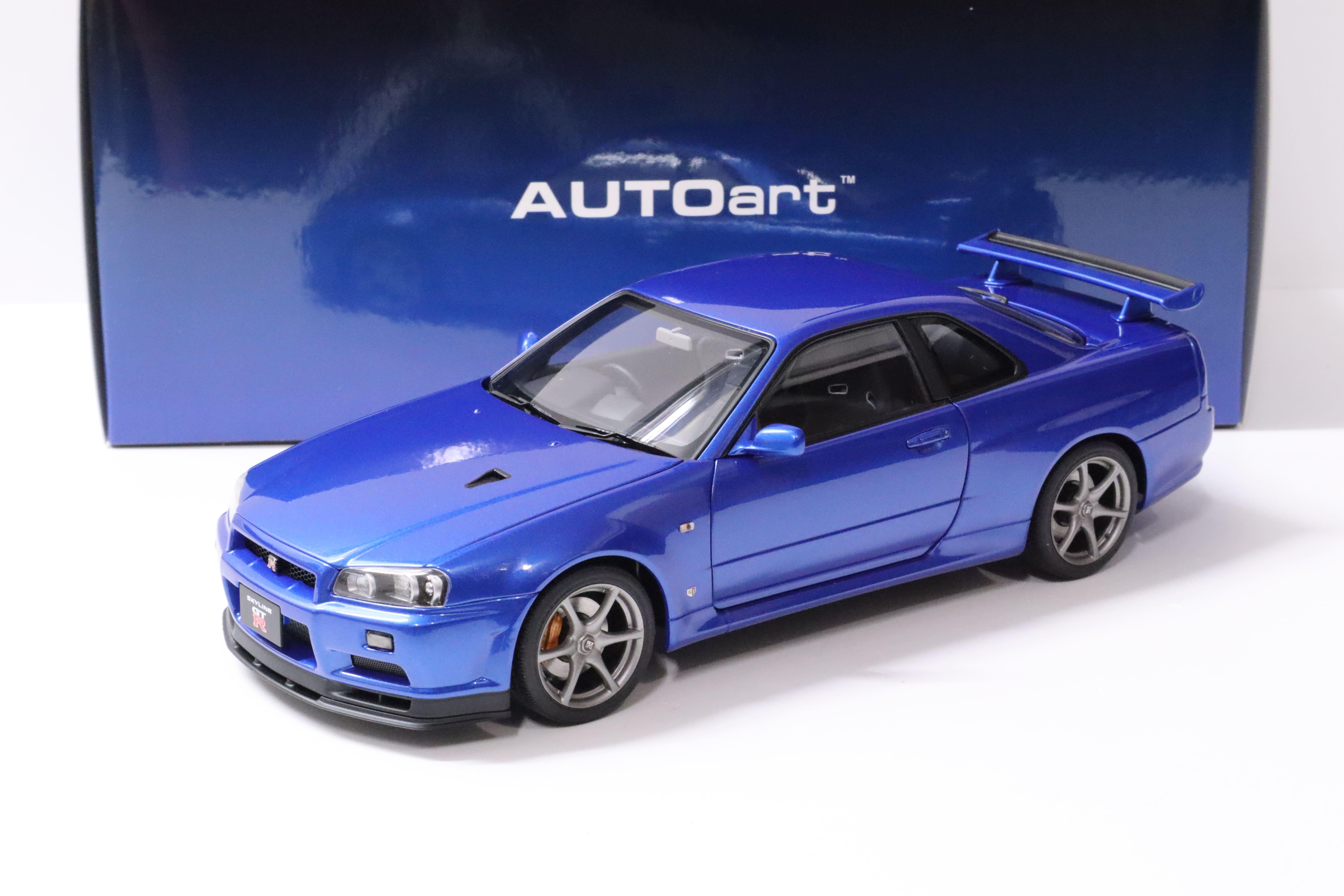 1:18 AUTOart Nissan Skyline GT-R (R34) V-SPEC II Bayside blue 2001