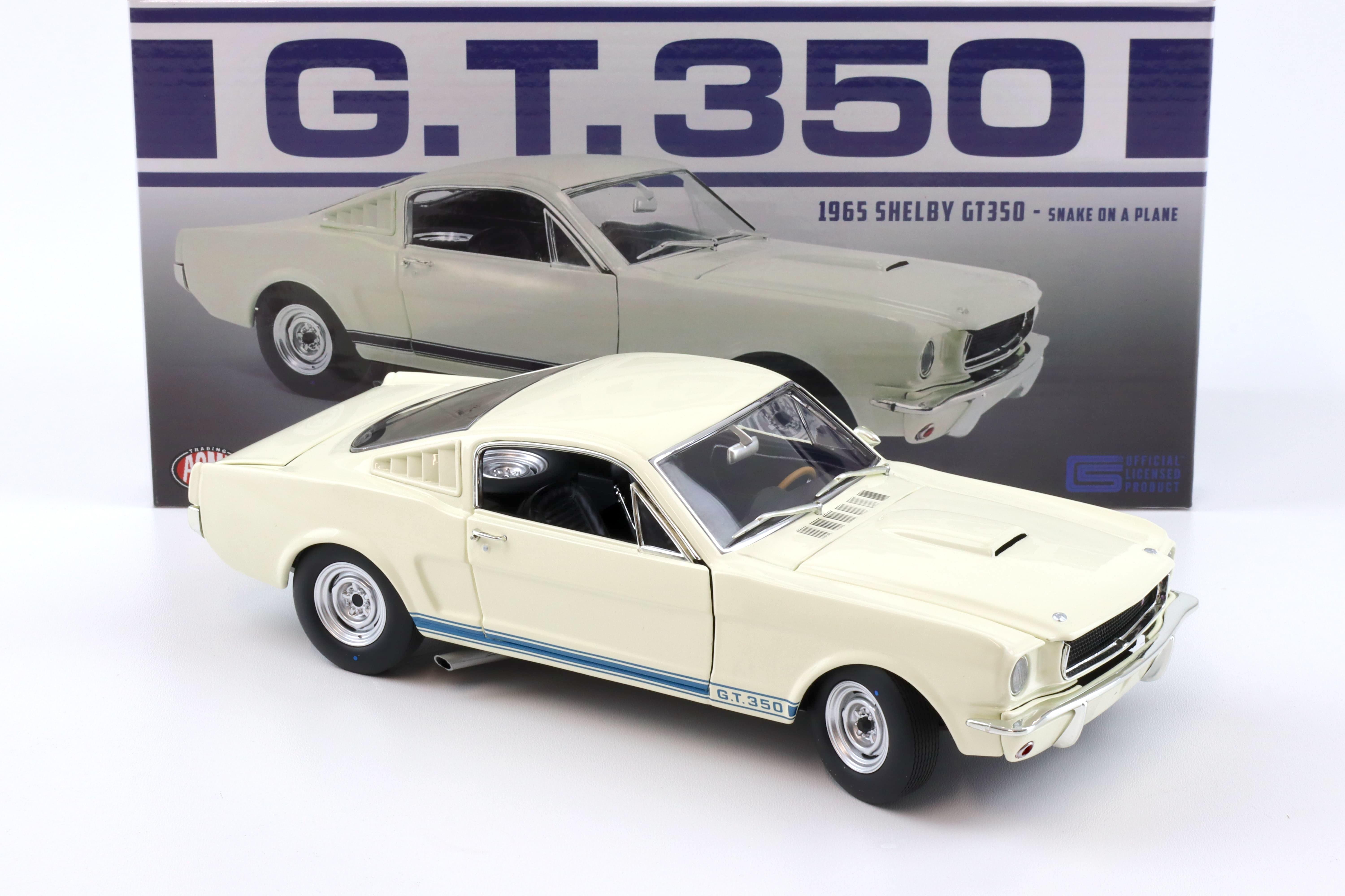 1:18 ACME 1965 Shelby GT350 Coupe SNAKE ON THE PLANE white/ blue