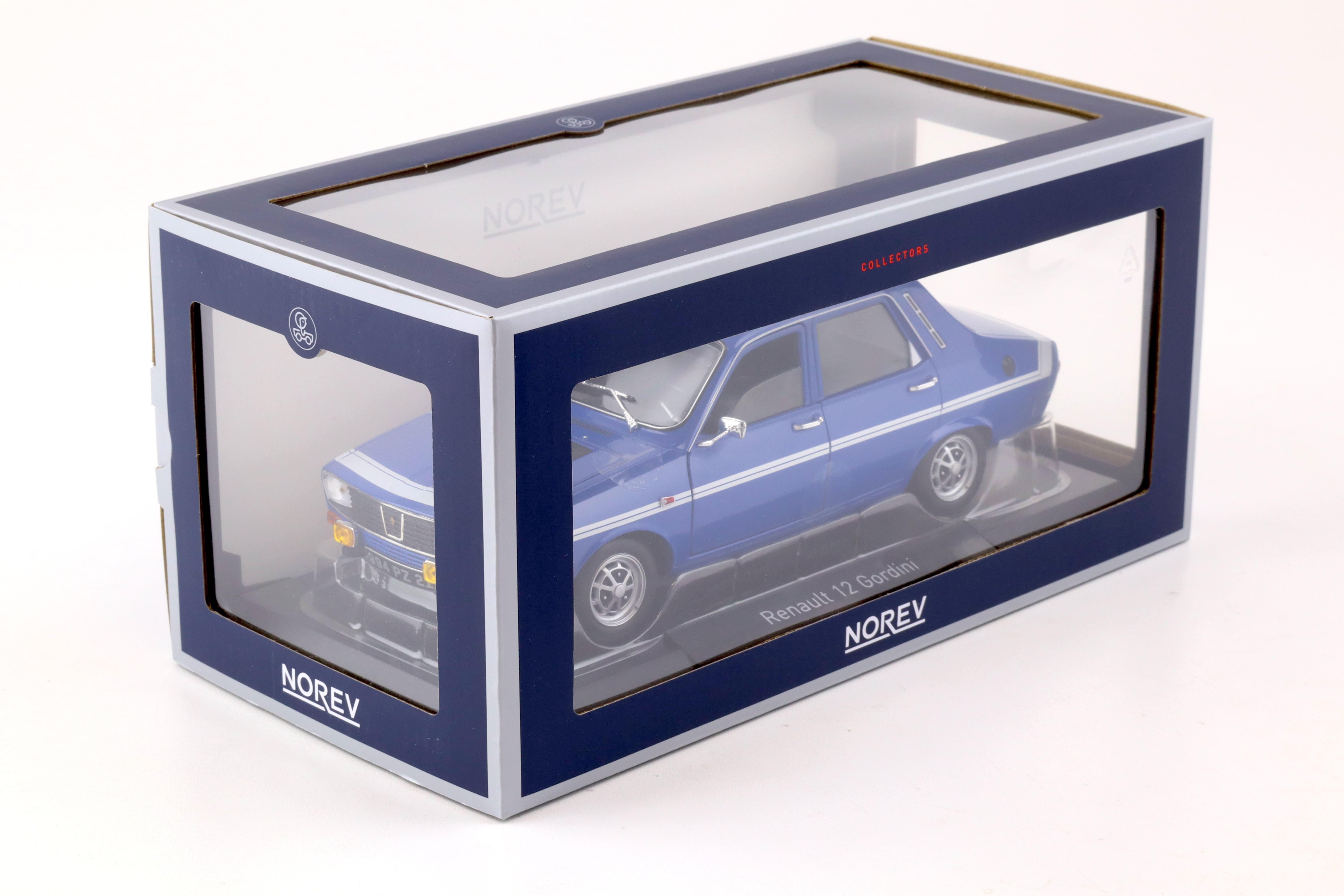 1:18 Norev Renault 12 Gordini without bumpers 1971 blue de France 185248