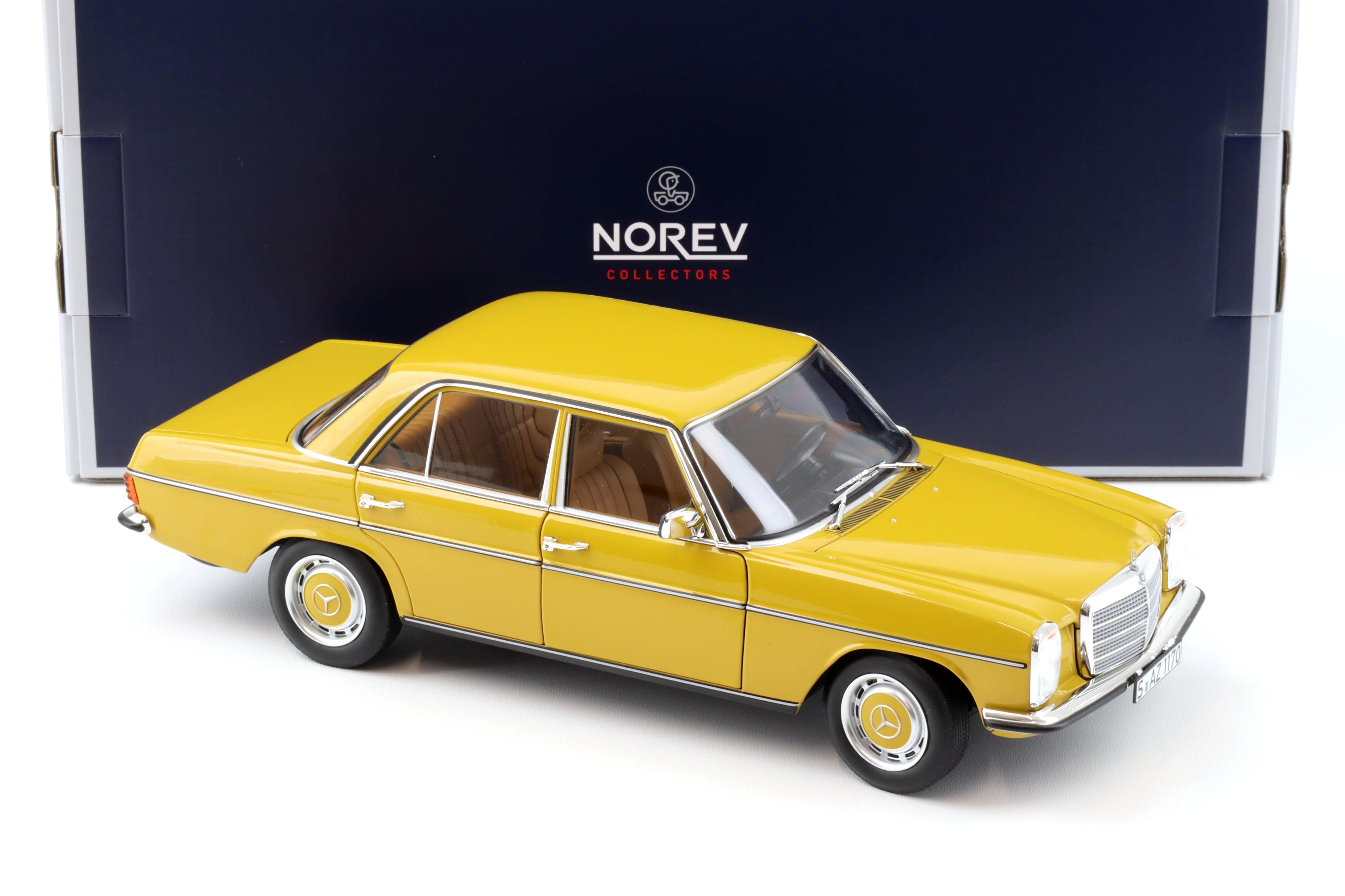 1:18 Norev Mercedes 200 Strich-Acht /8 W115 Limousine 2-Serie 1973 sahara yellow