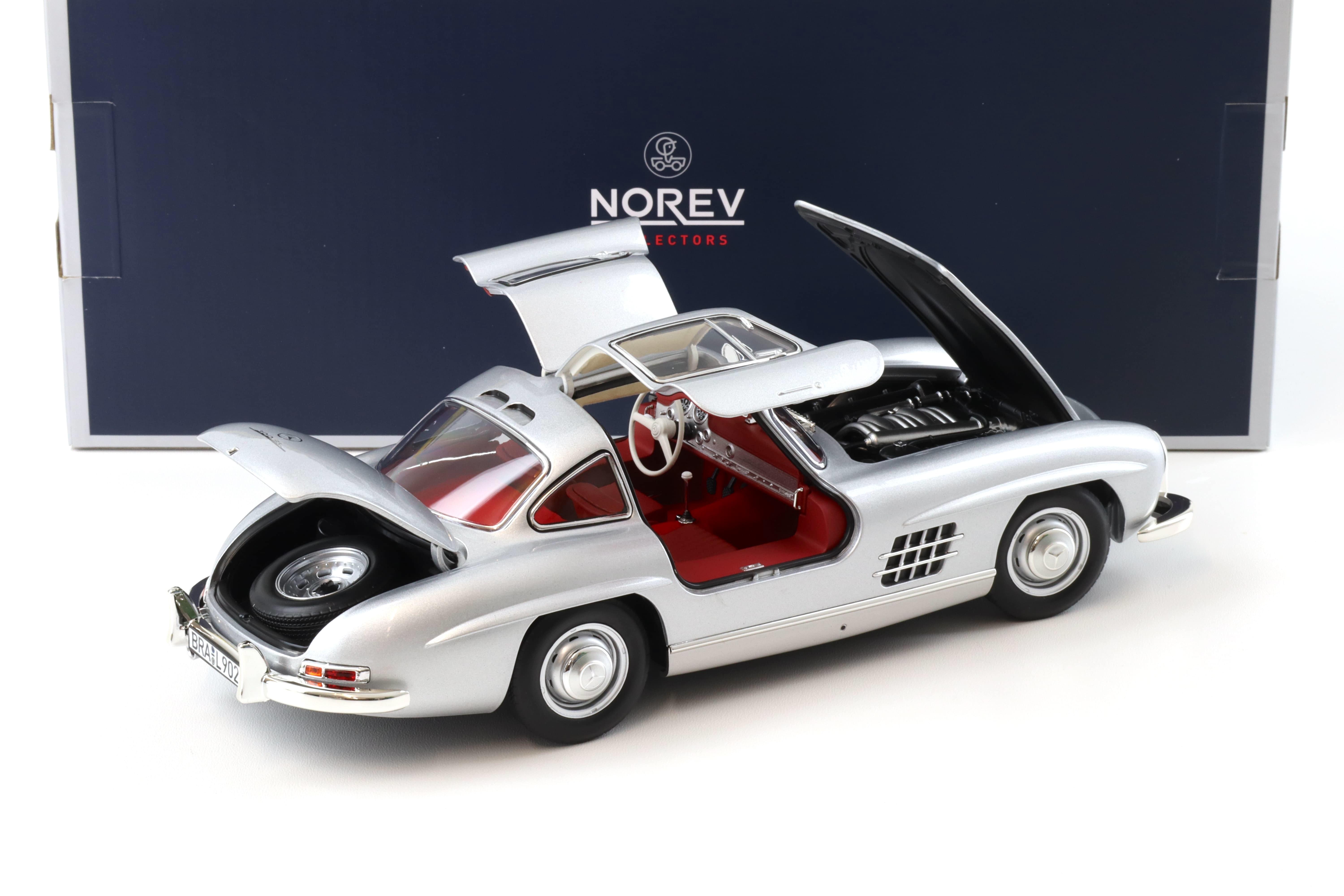 1:18 Norev Mercedes 300 SL Flügeltürer Gullwing 1954 silver