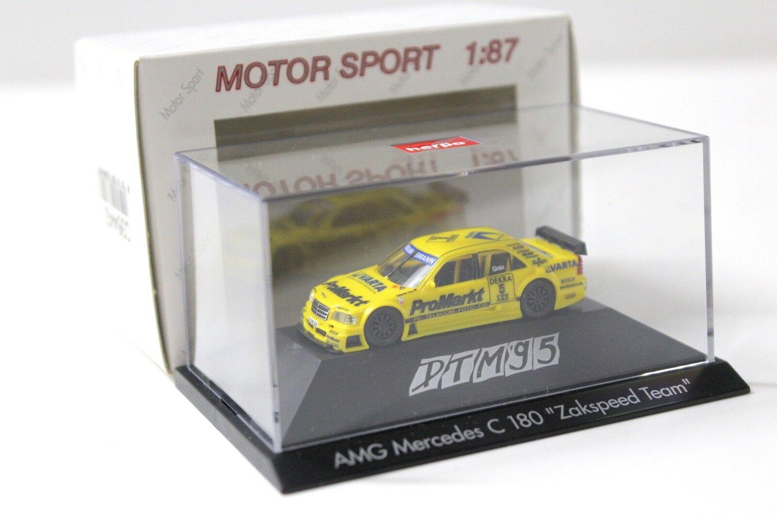 1:87 Herpa AMG Mercedes C180 ZAKSPEED ProMarkt Grau #5