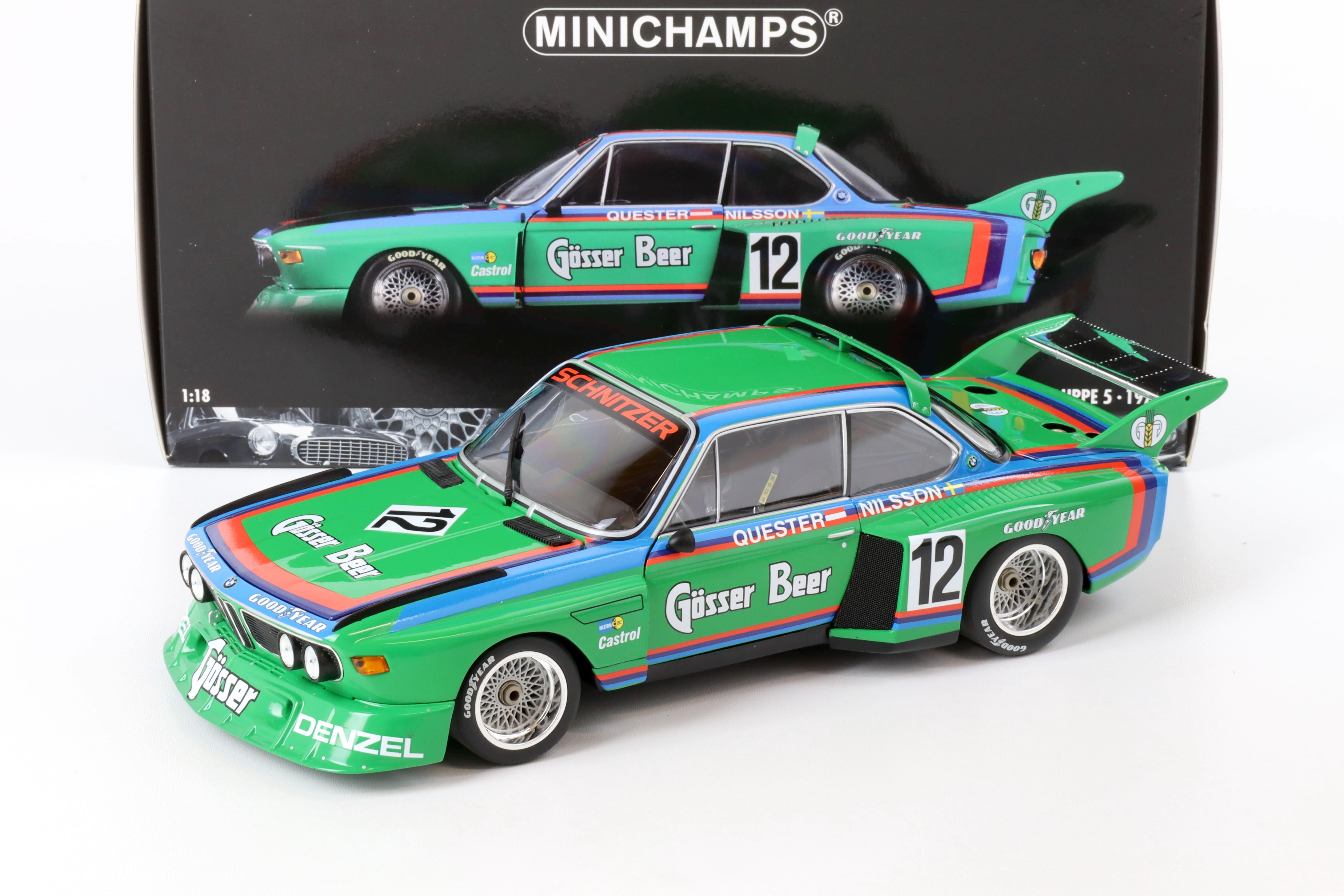 1:18 Minichamps BMW 3.5 CSL Gruppe 5 Gösser #12 Quester/ Nilsson 6h Zeltweg 1976