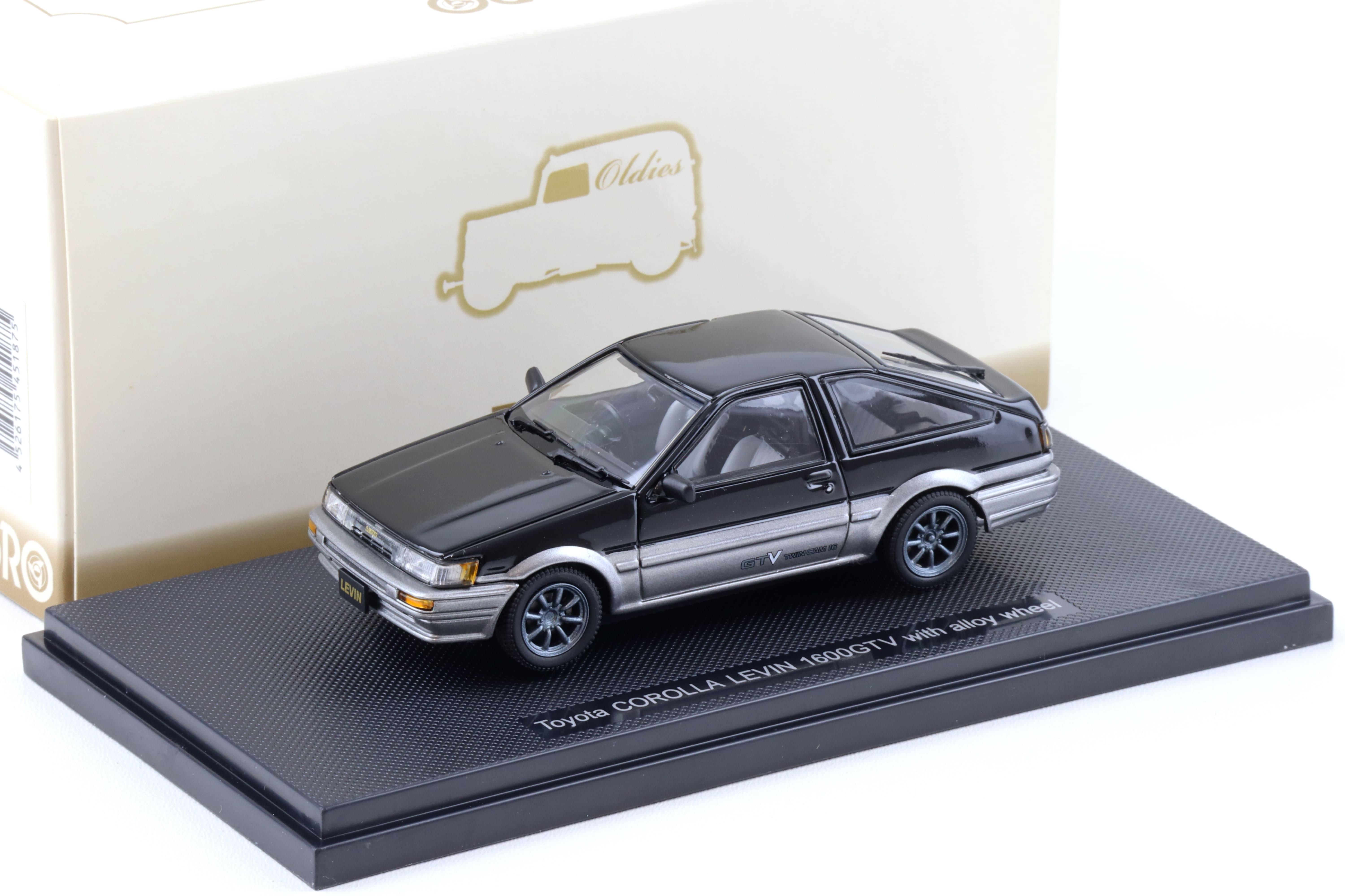 1:43 Ebbro Toyota Corolla Levin 1600 GTV with alloy wheel black/silver