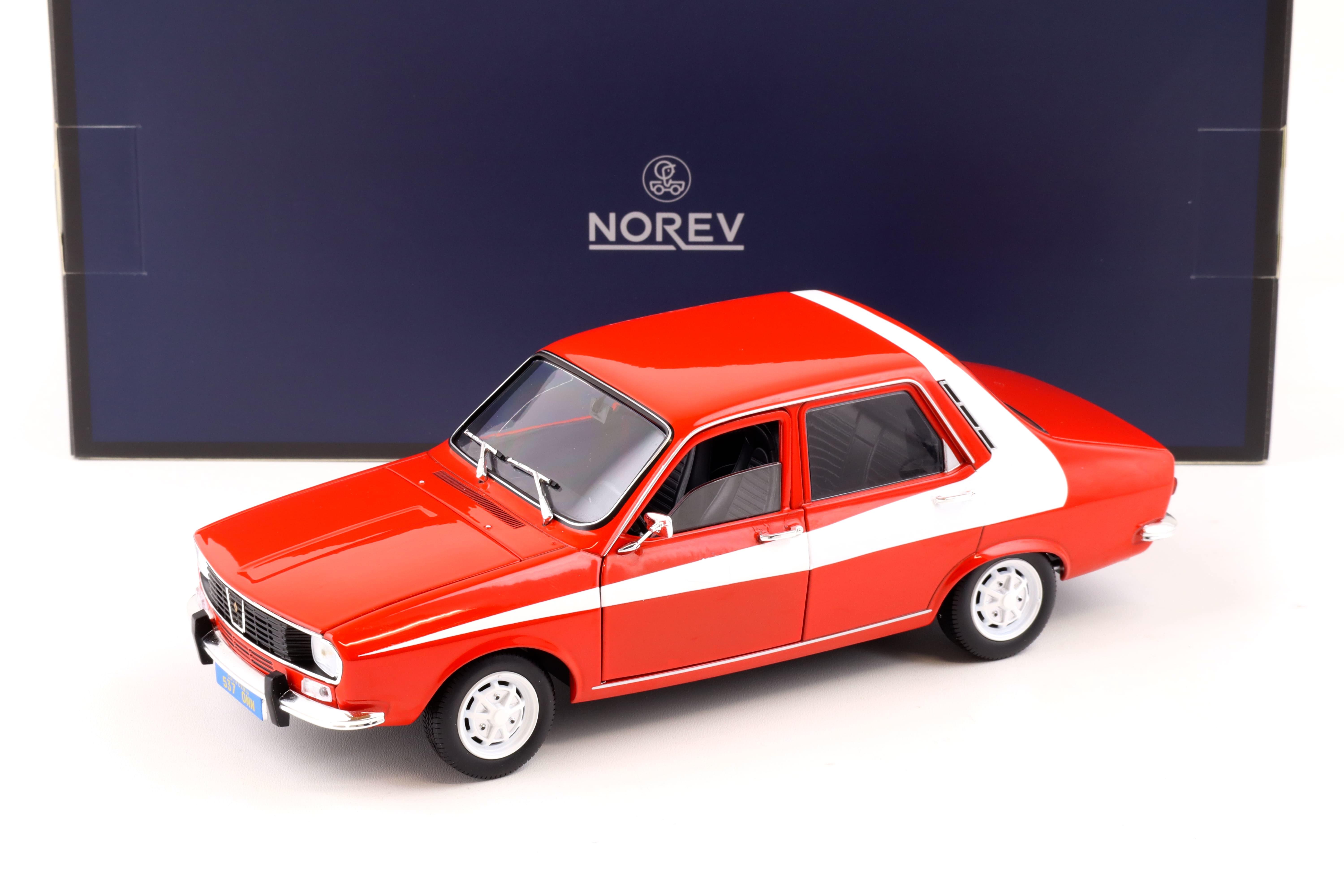 1:18 Norev Renault 12 red with white side deco 1975 - Limited 300 pcs.