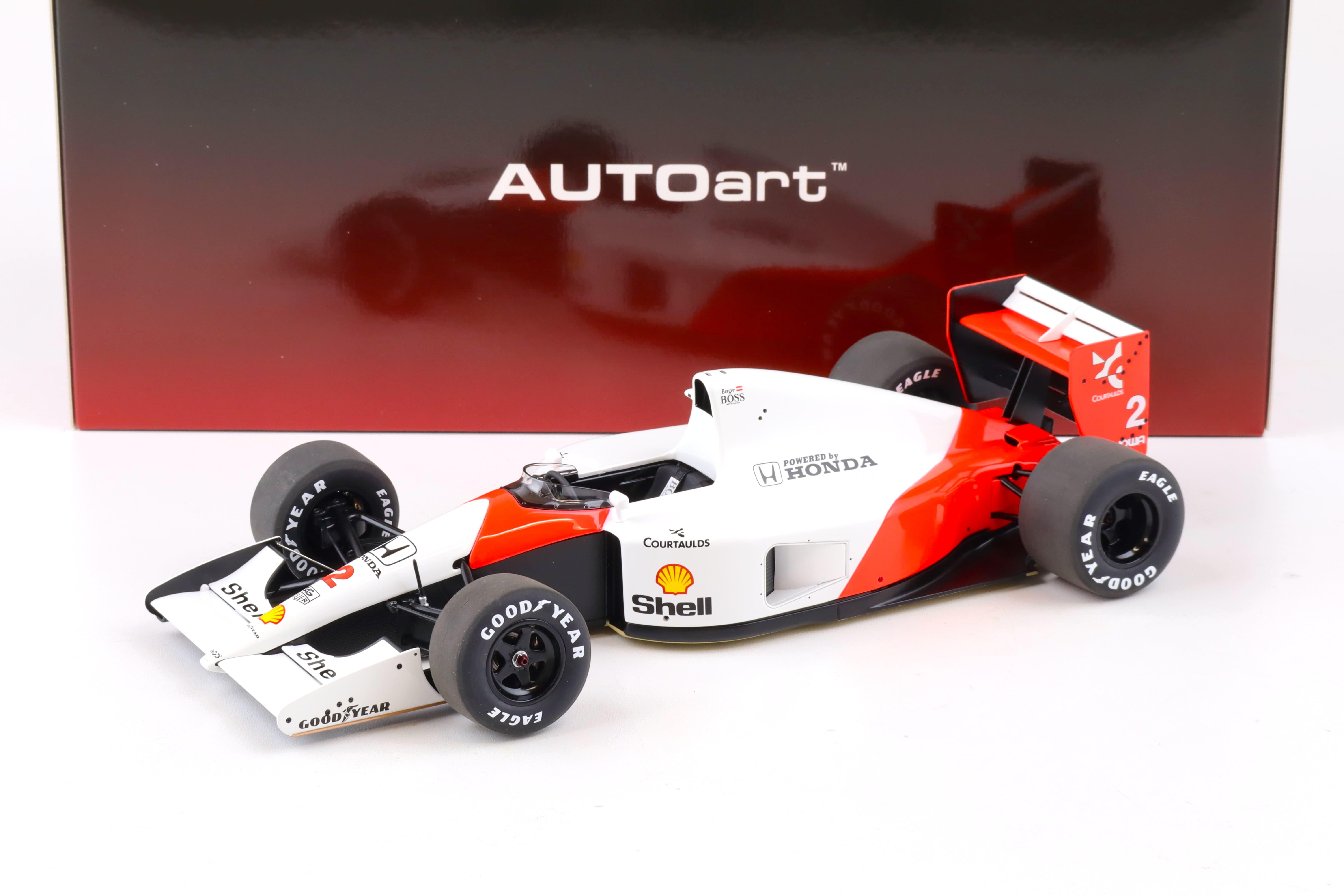 1:18 AUTOart McLAREN Honda MP4/6 Japanese GP 1991 G.Berger #2 white 89152