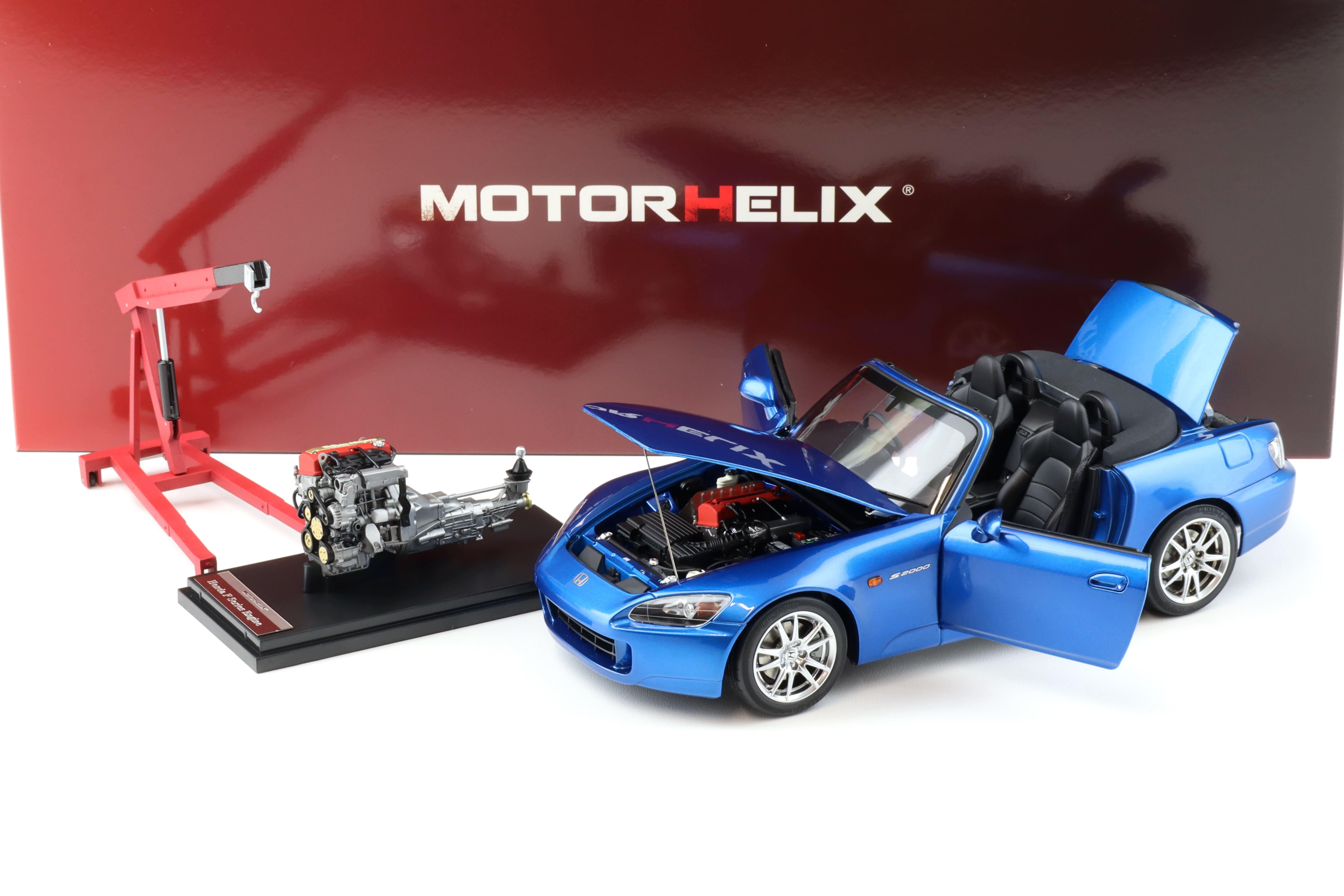 1:18 Motorhelix Honda S2000 (AP2) Bermuda blue pearl + engine Diecast M85107