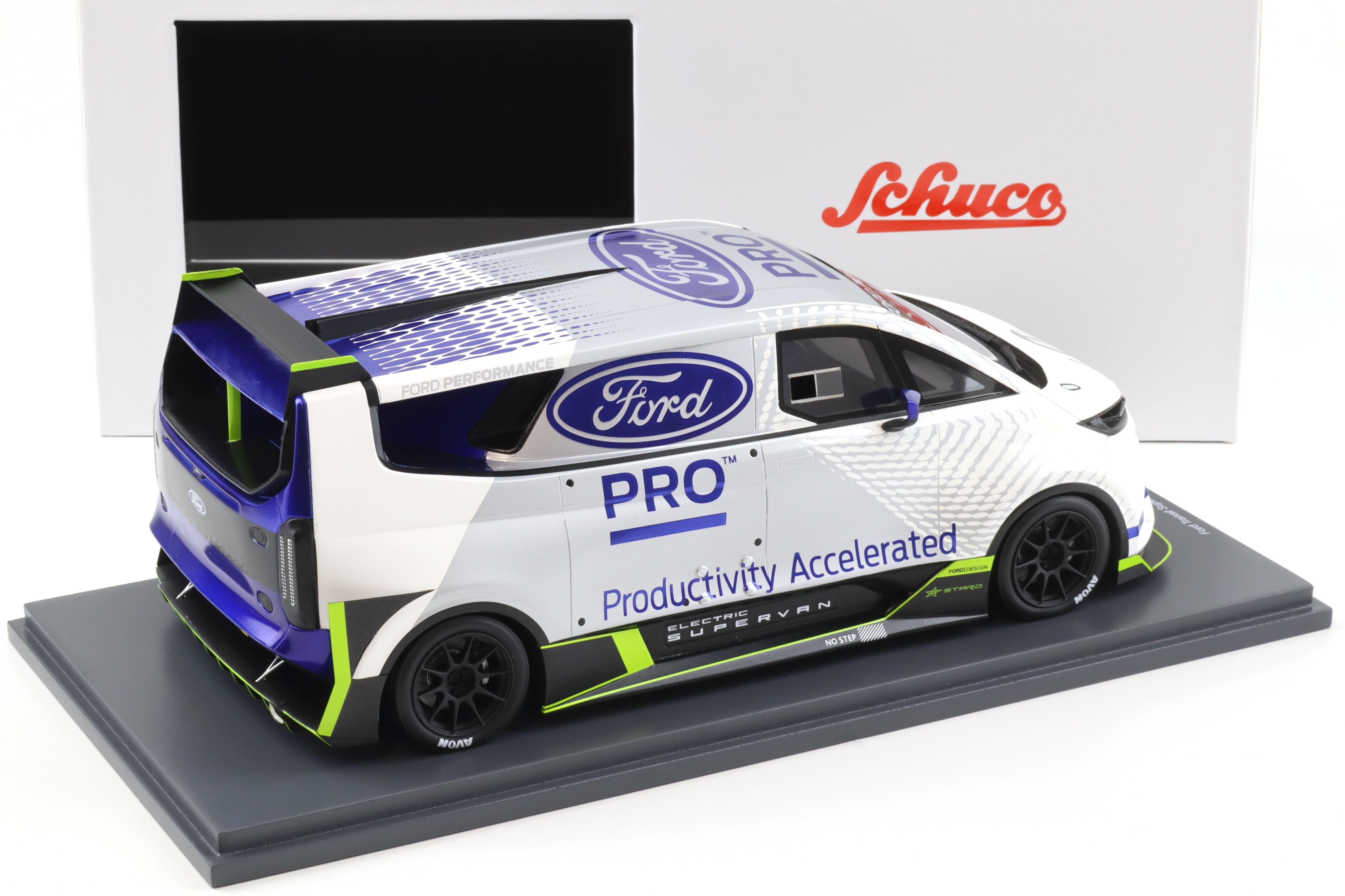 1:18 Schuco PRO.R18 Ford Transit SuperVan 4 - 2000 HP 2022 white/ grey