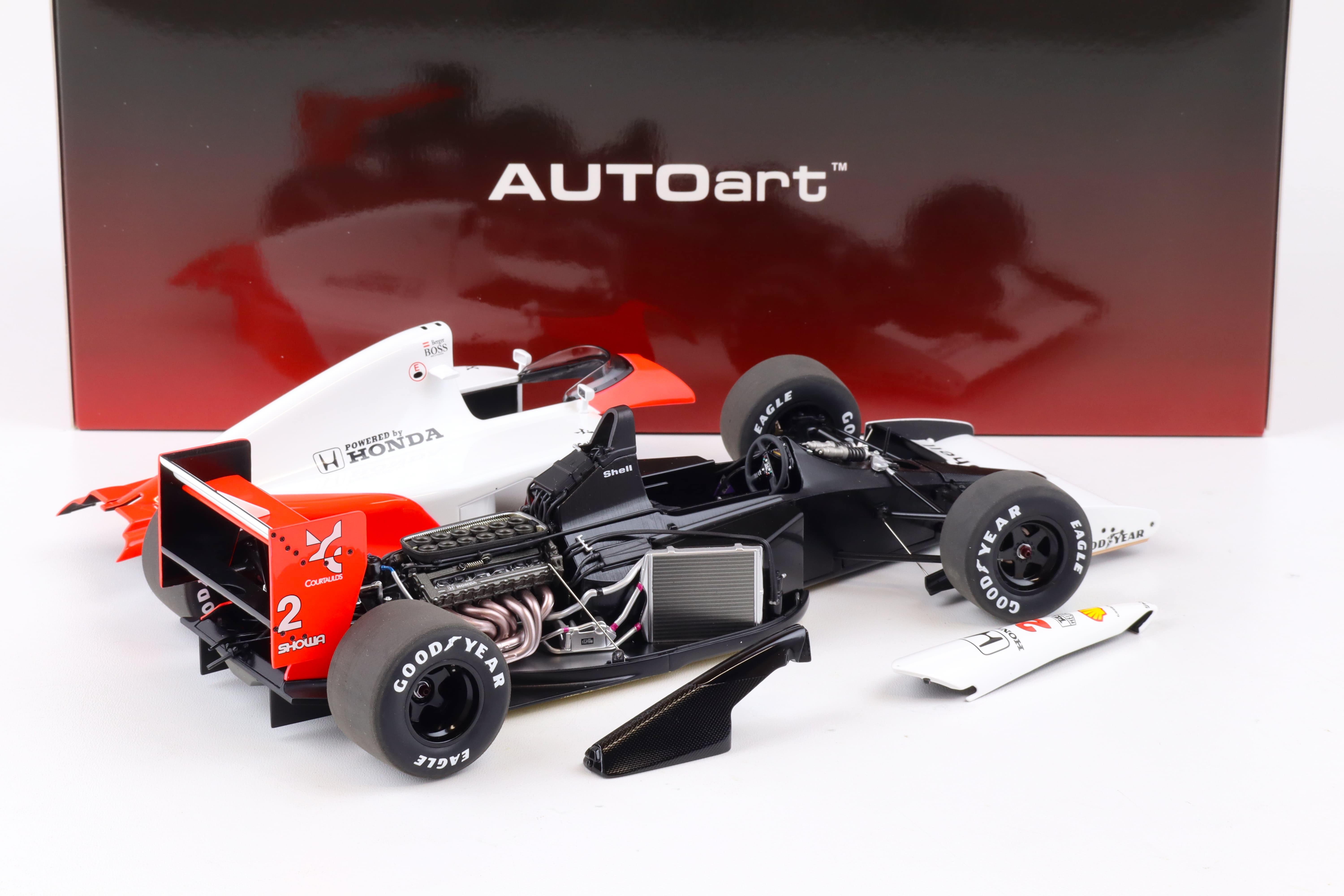 1:18 AUTOart McLAREN Honda MP4/6 Japanese GP 1991 G.Berger #2 white 89152