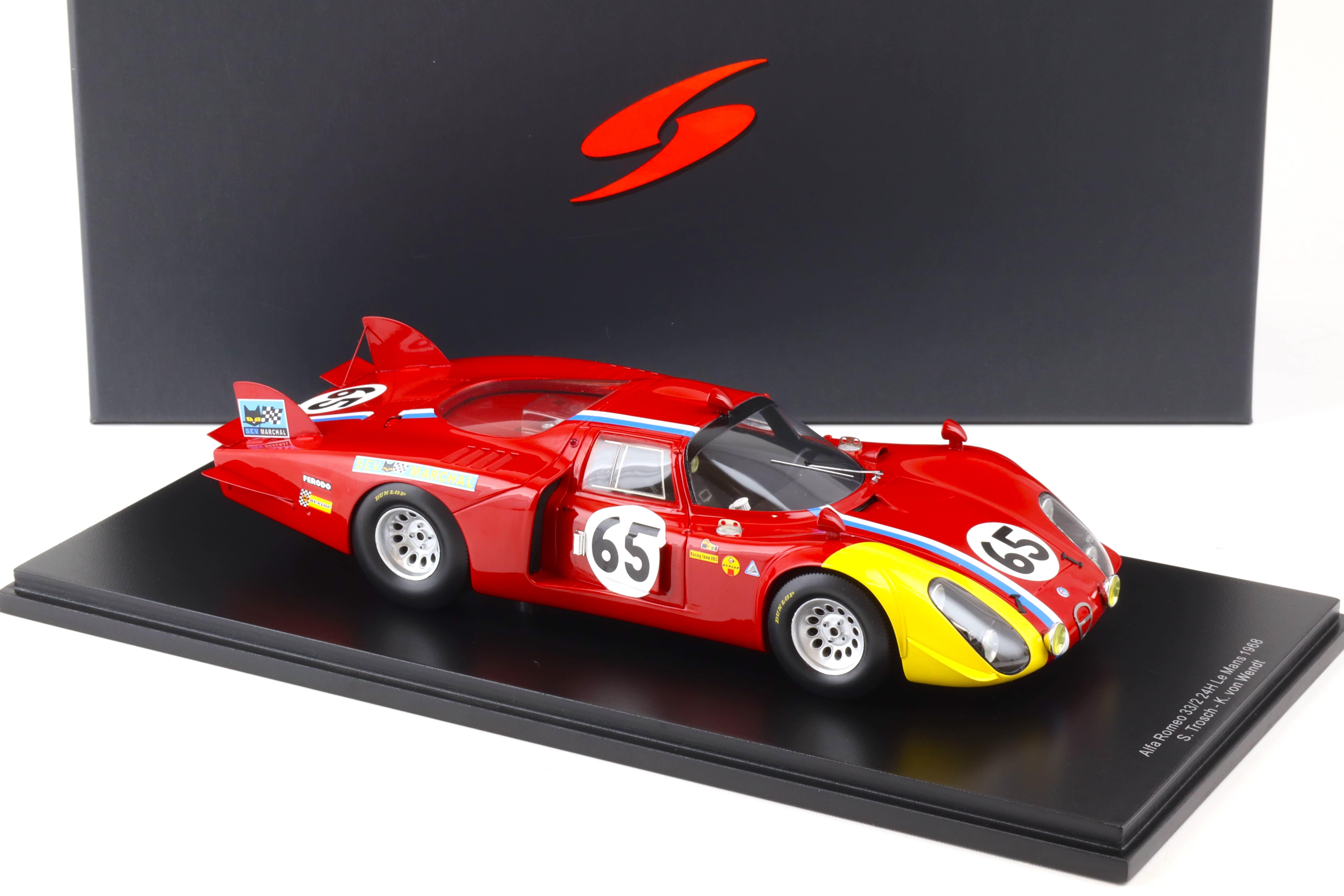 1:18 Spark Alfa Romeo 33/2 Le Mans 24h 1968 #65 Team VDS Trosch/ Wendt