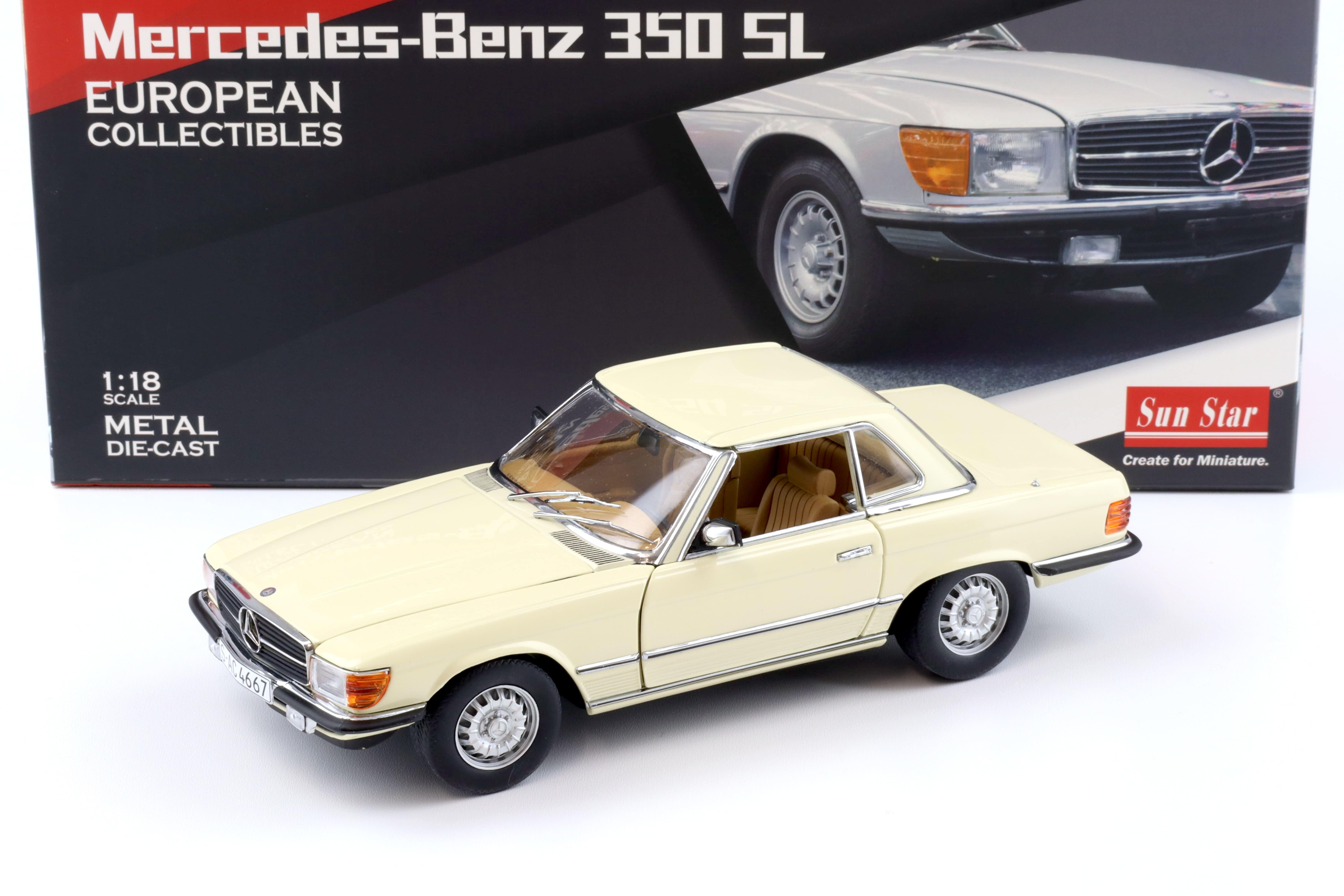 1:18 Sun Star Mercedes 350SL W107 Hardtop ivory 1977