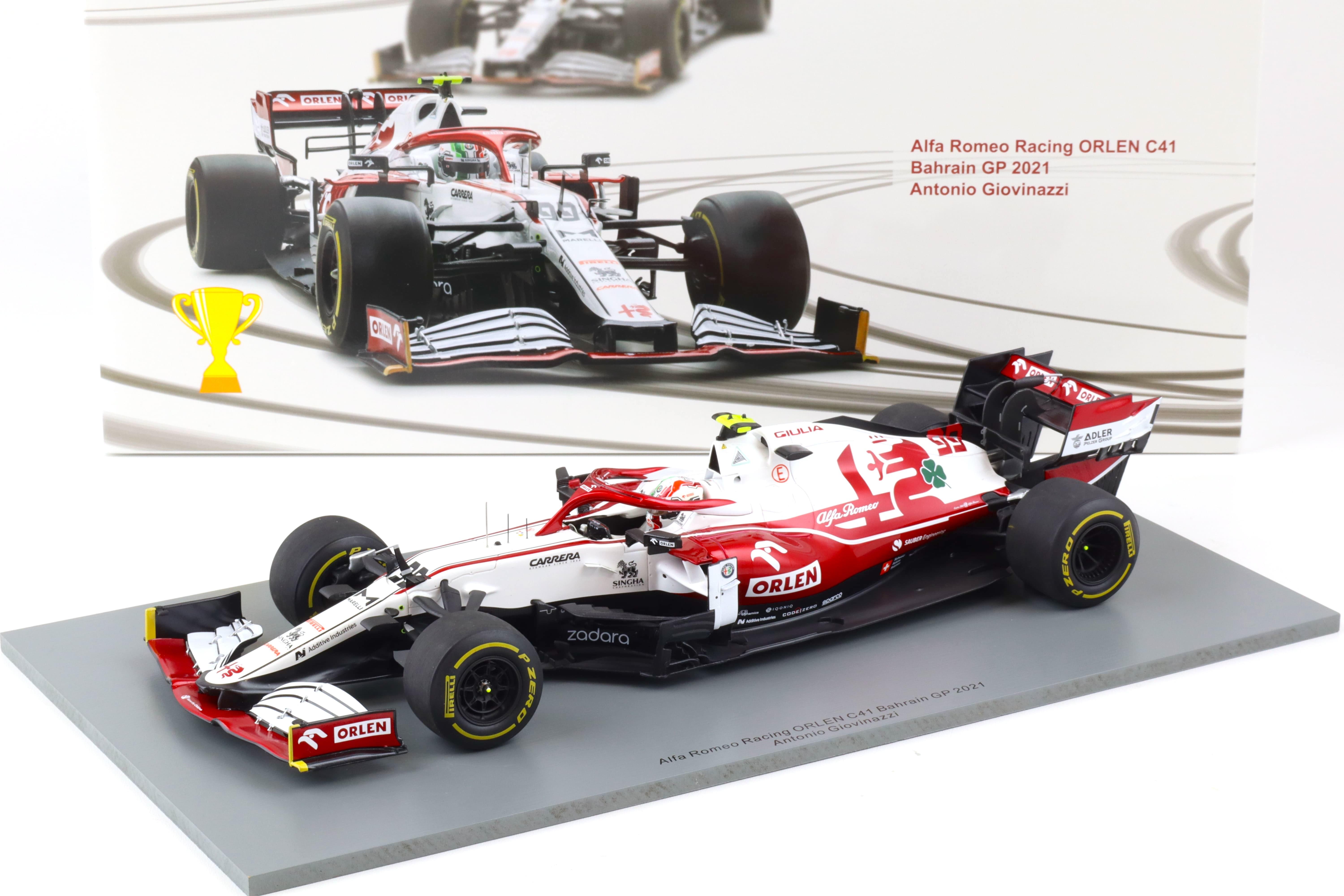 1:18 Spark Alfa Romeo Racing ORLEN C41 #99 Bahrain GP 2021 Antonio Giovinazzi