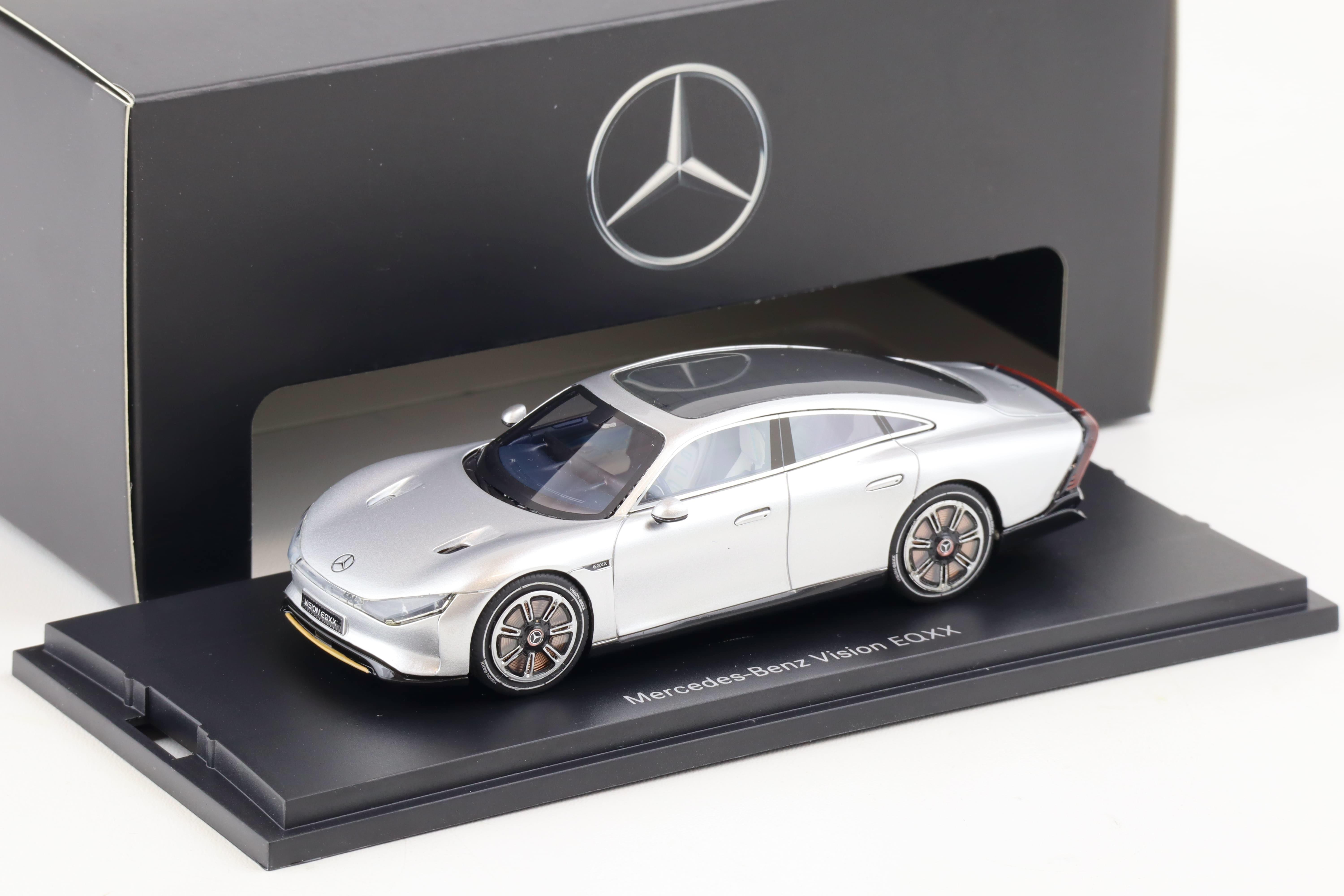 1:43 AutoCult Mercedes Vision EQXX Showcar silver Limited 500 DEALER VERSION