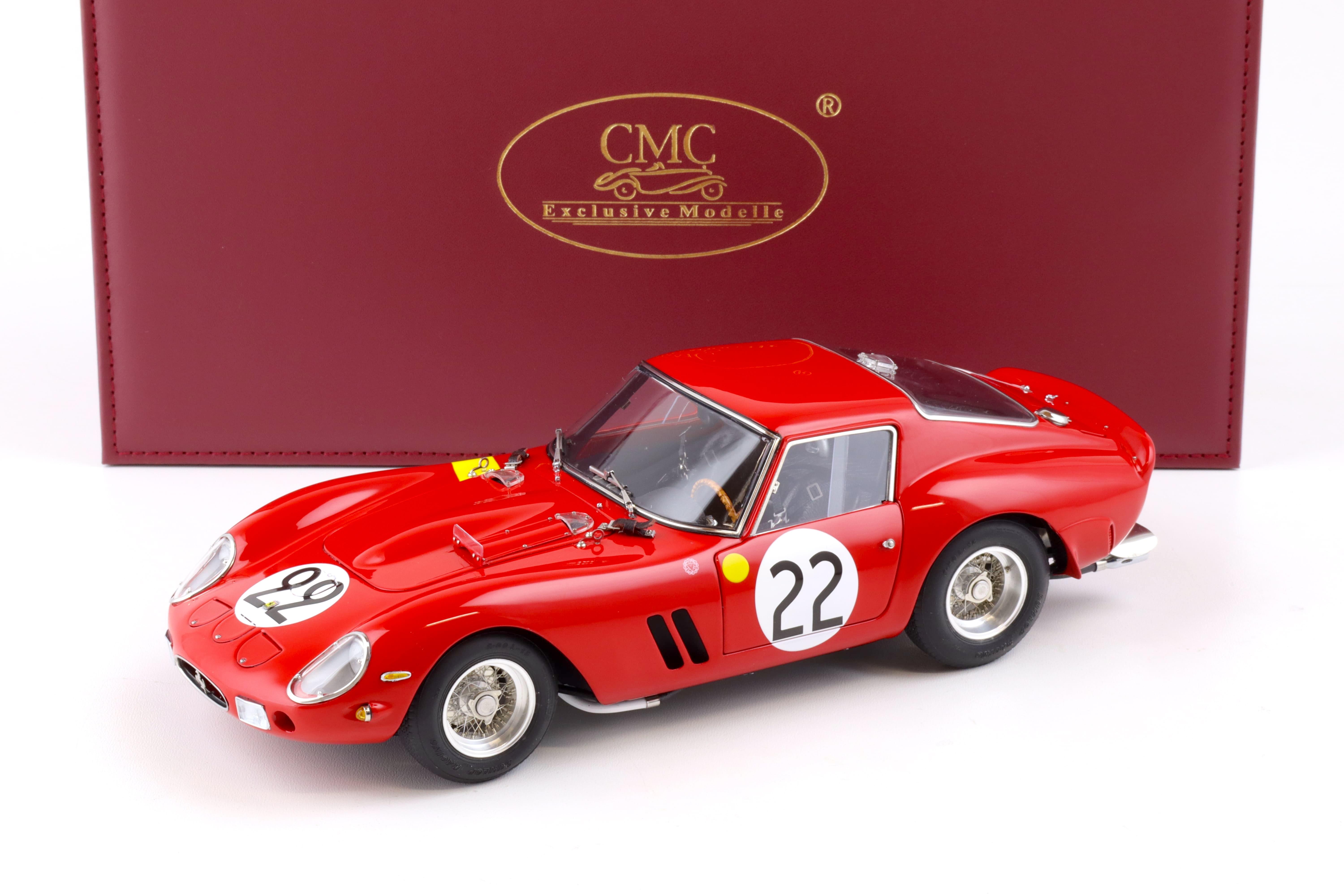 1:18 CMC Ferrari 250 GTO 24h France 1962 Beurlys/Elde/Mason #22 red M-253