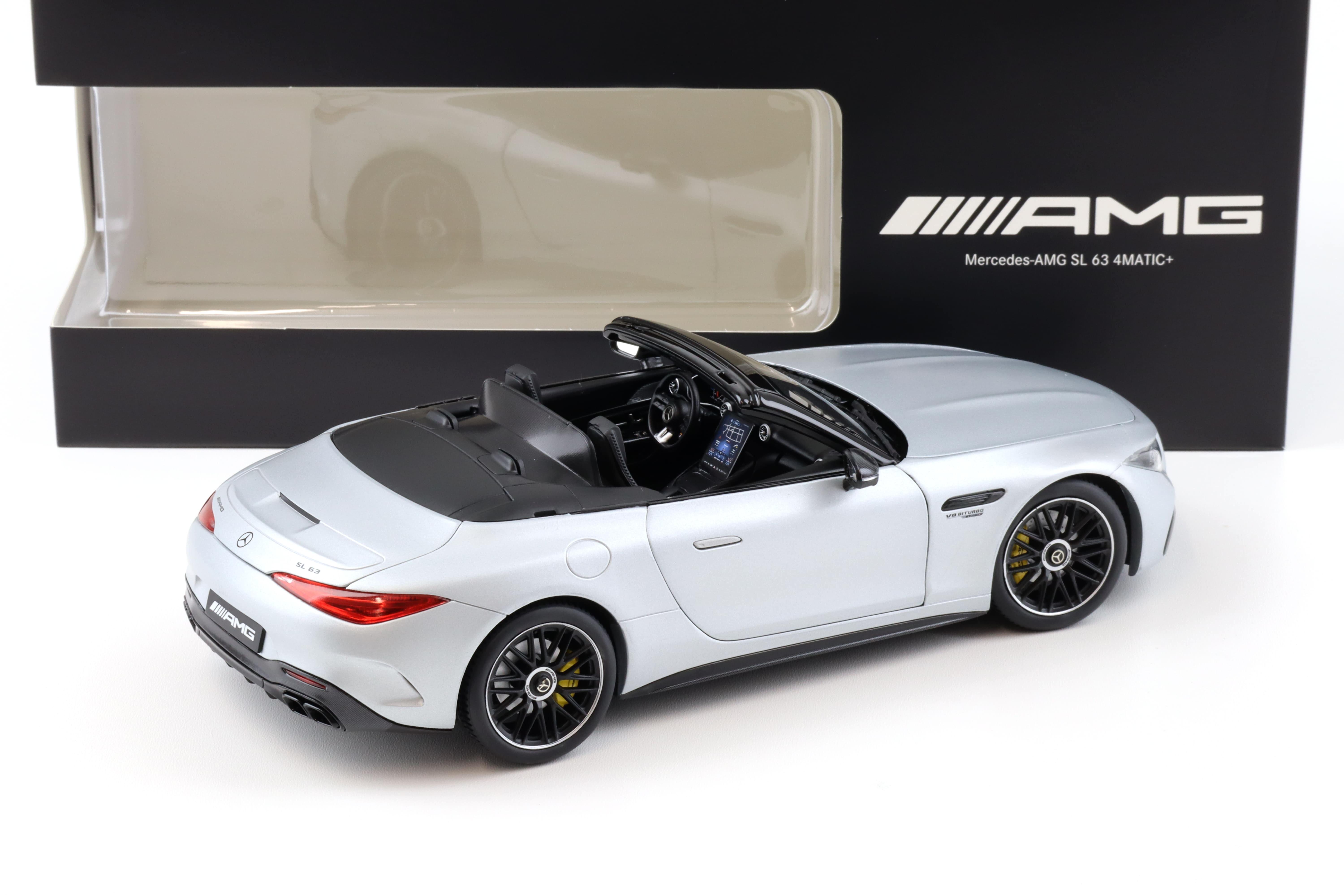 1:18 iScale Mercedes SL 63 4MATIC+ AMG Roadster high-tech silver magno DEALER VERSION