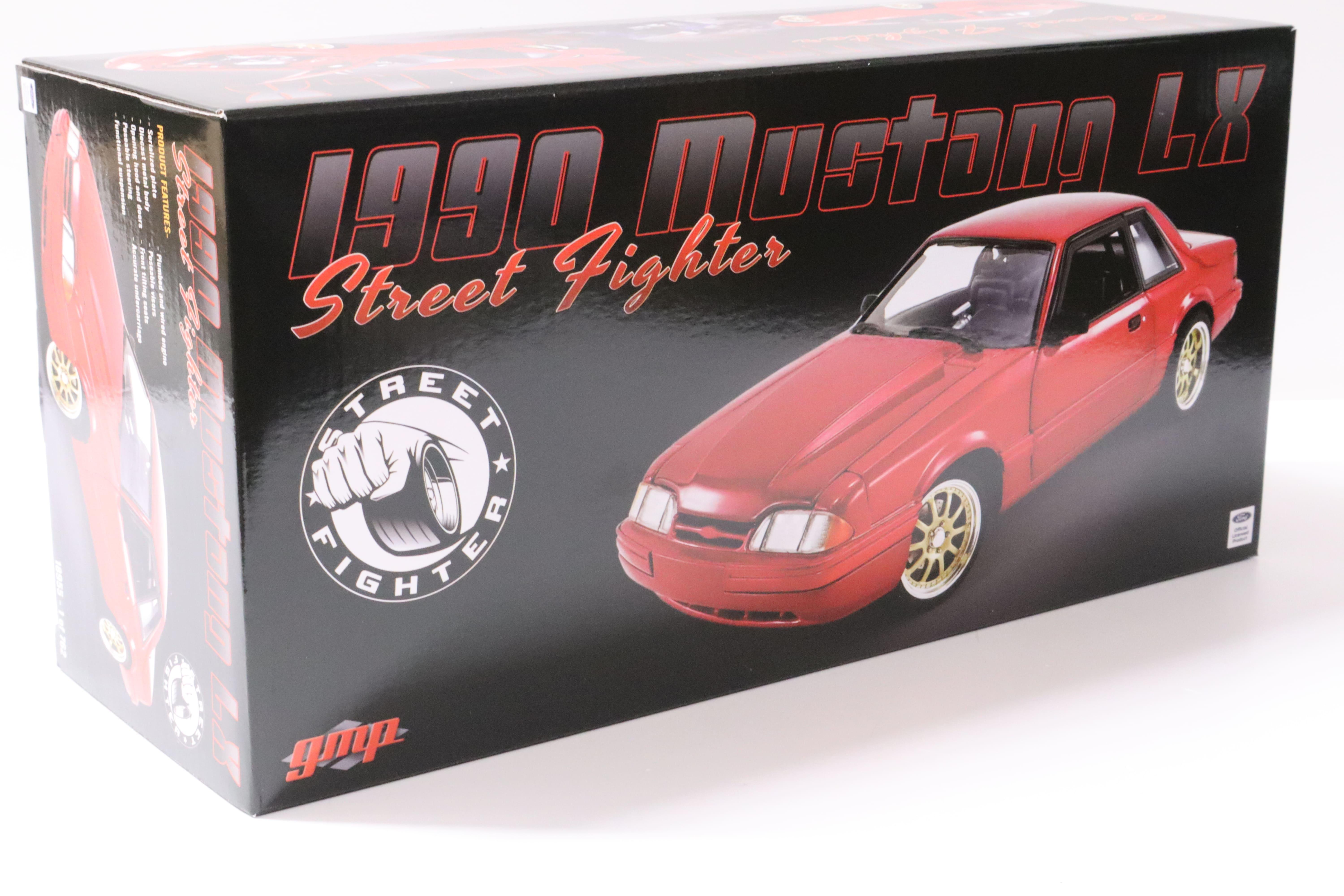 1:18 GMP 1990 Ford Mustang LX Coupe Street Fighter red metallic